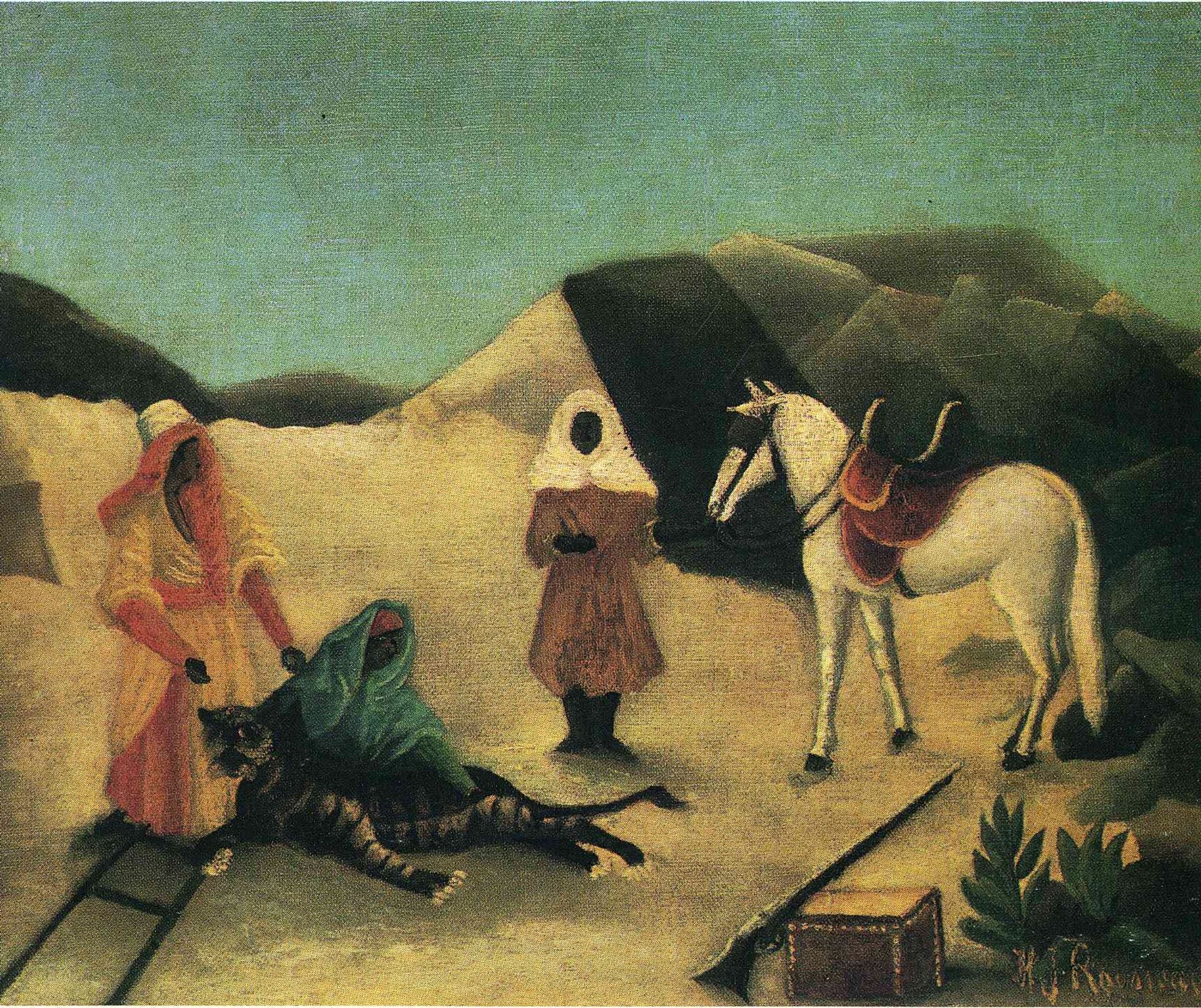 The Tiger Hunt by Henri Rousseau