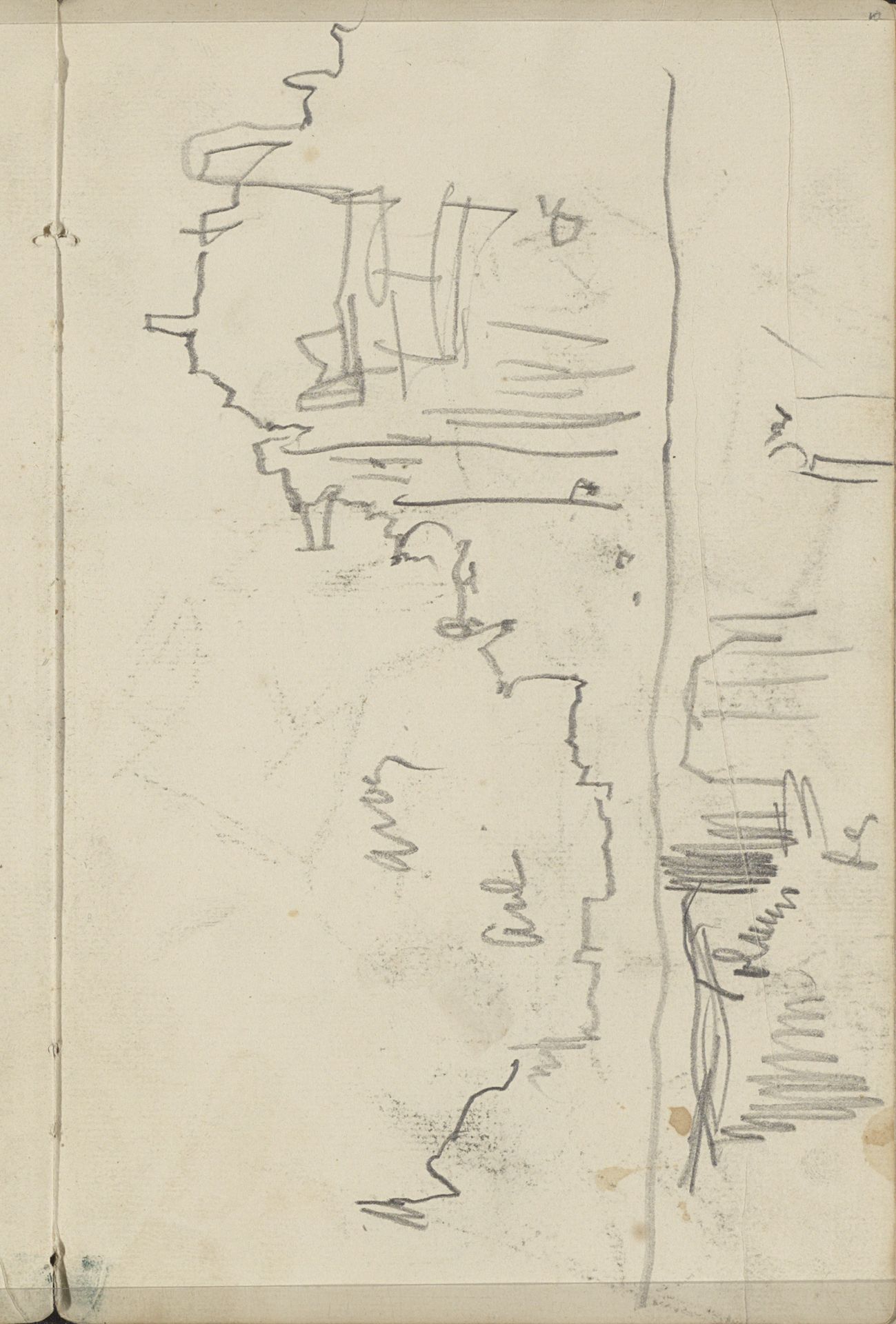 Gezicht op een brug, mogelijk de Langebrug over het Rokin te Amsterdam by George Hendrik Breitner