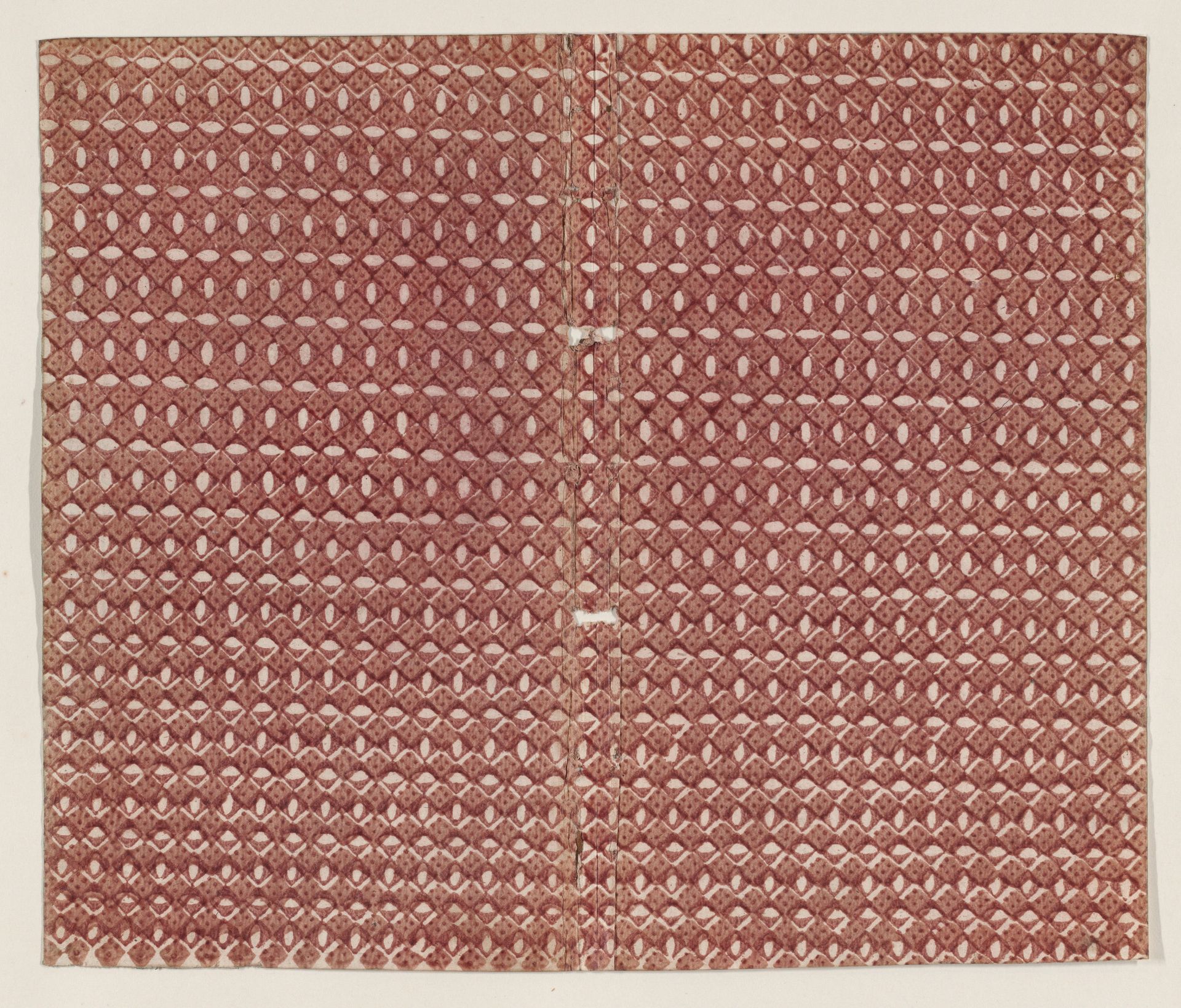 Book cover with overall red geometric pattern - Anonymous | Artera
