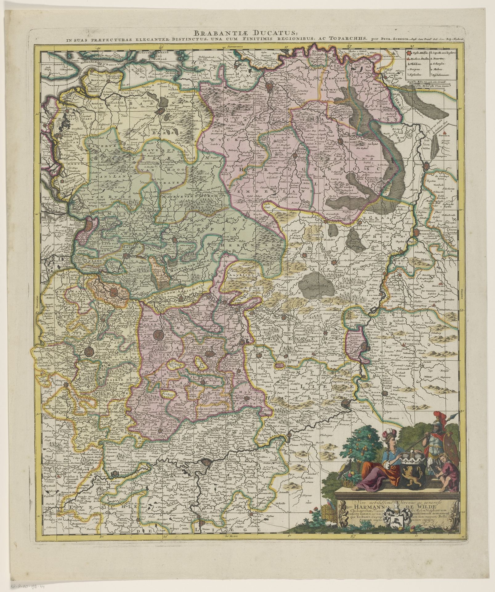 Kaart van het hertogdom Brabant by Anonymous