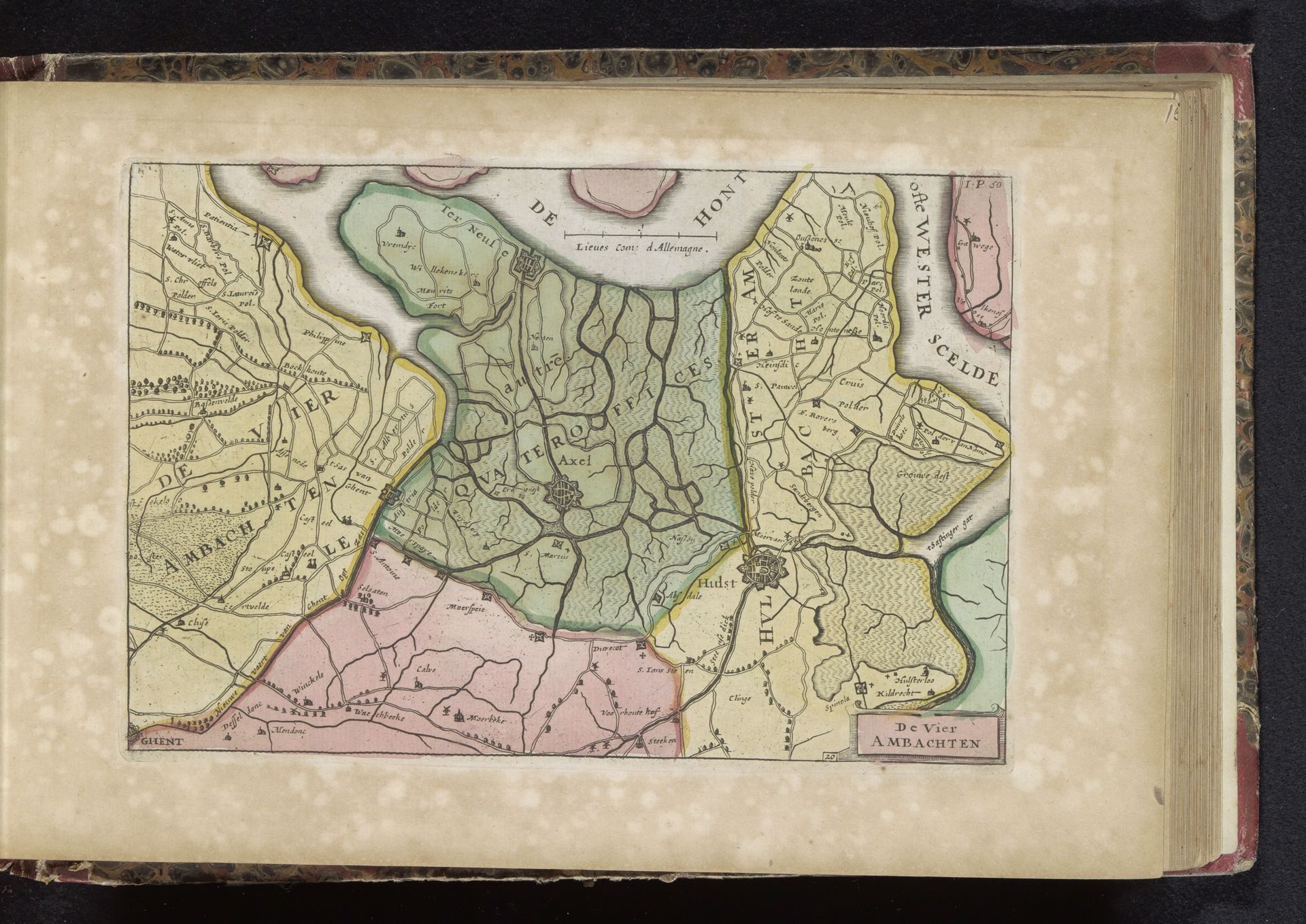 Kaart van de Vier Ambachten by Anonymous
