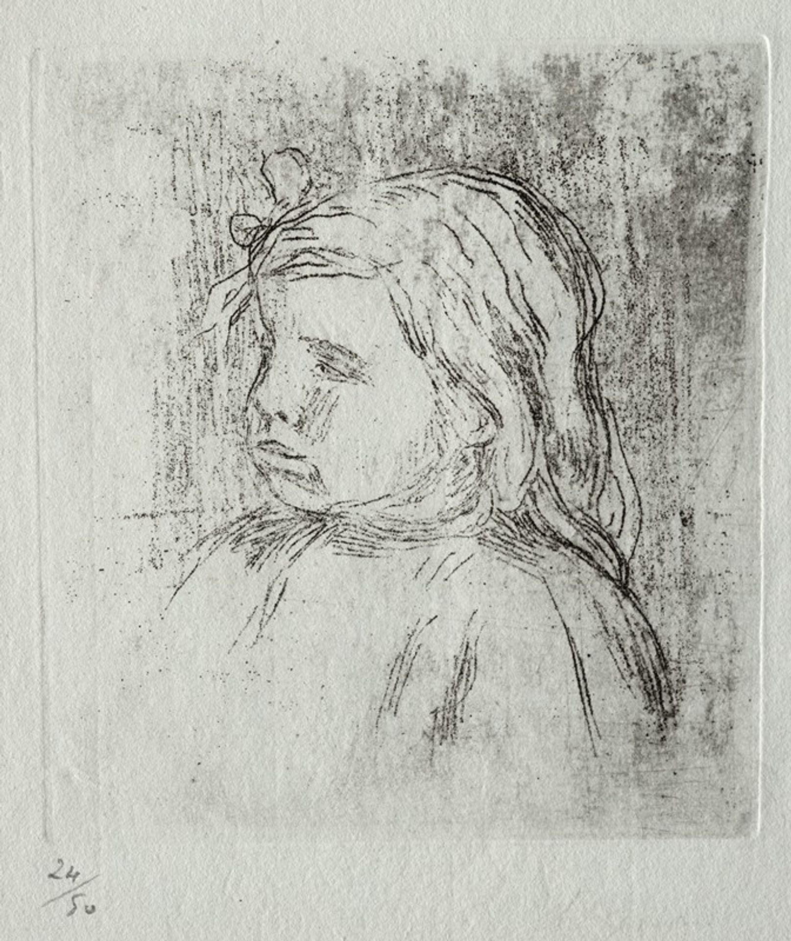 Claude Renoir, de trois-quarts à gauche by Pierre-Auguste Renoir