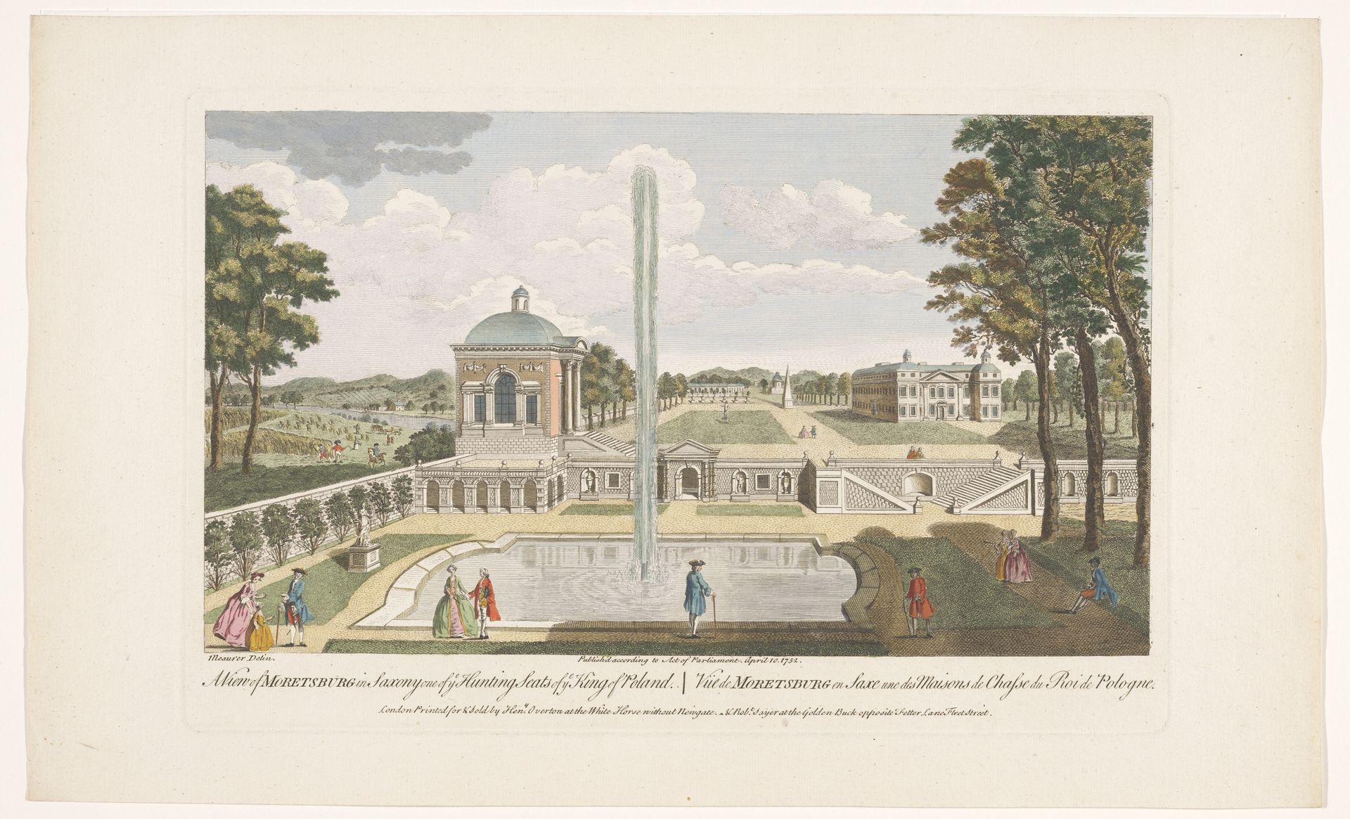 Gezicht op het Schloss Moritzburg by Robert Sayer