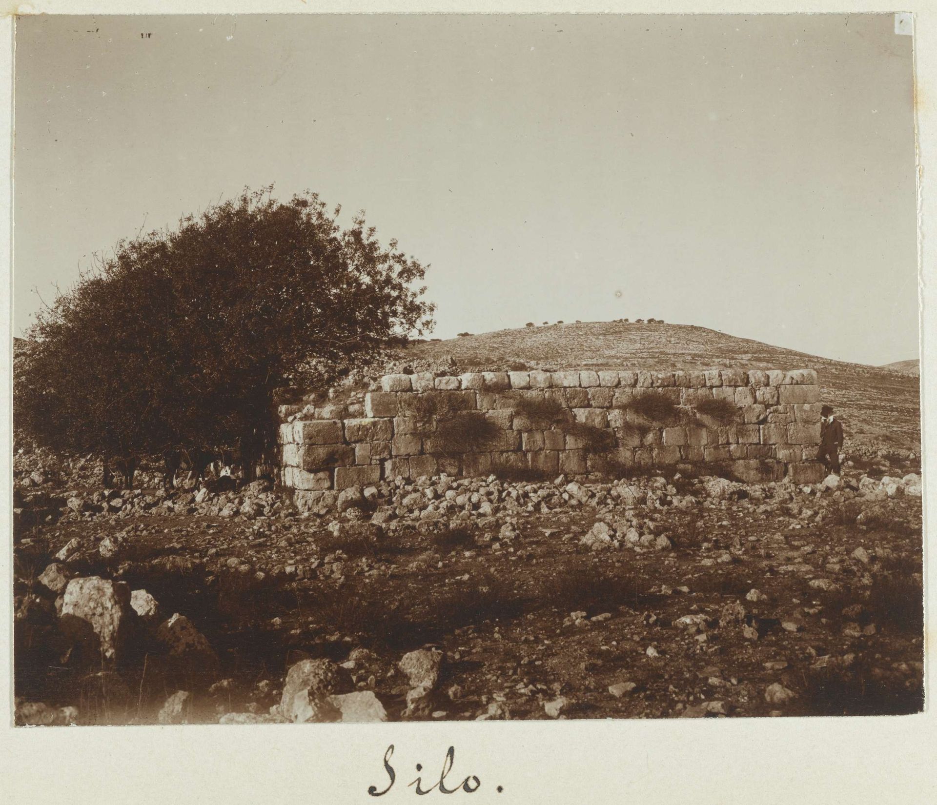Gezicht op de ruïnes van voormalig Silo (nu vermoedelijk Khirbet Seilun) by Johannes Lodewijk Heldring