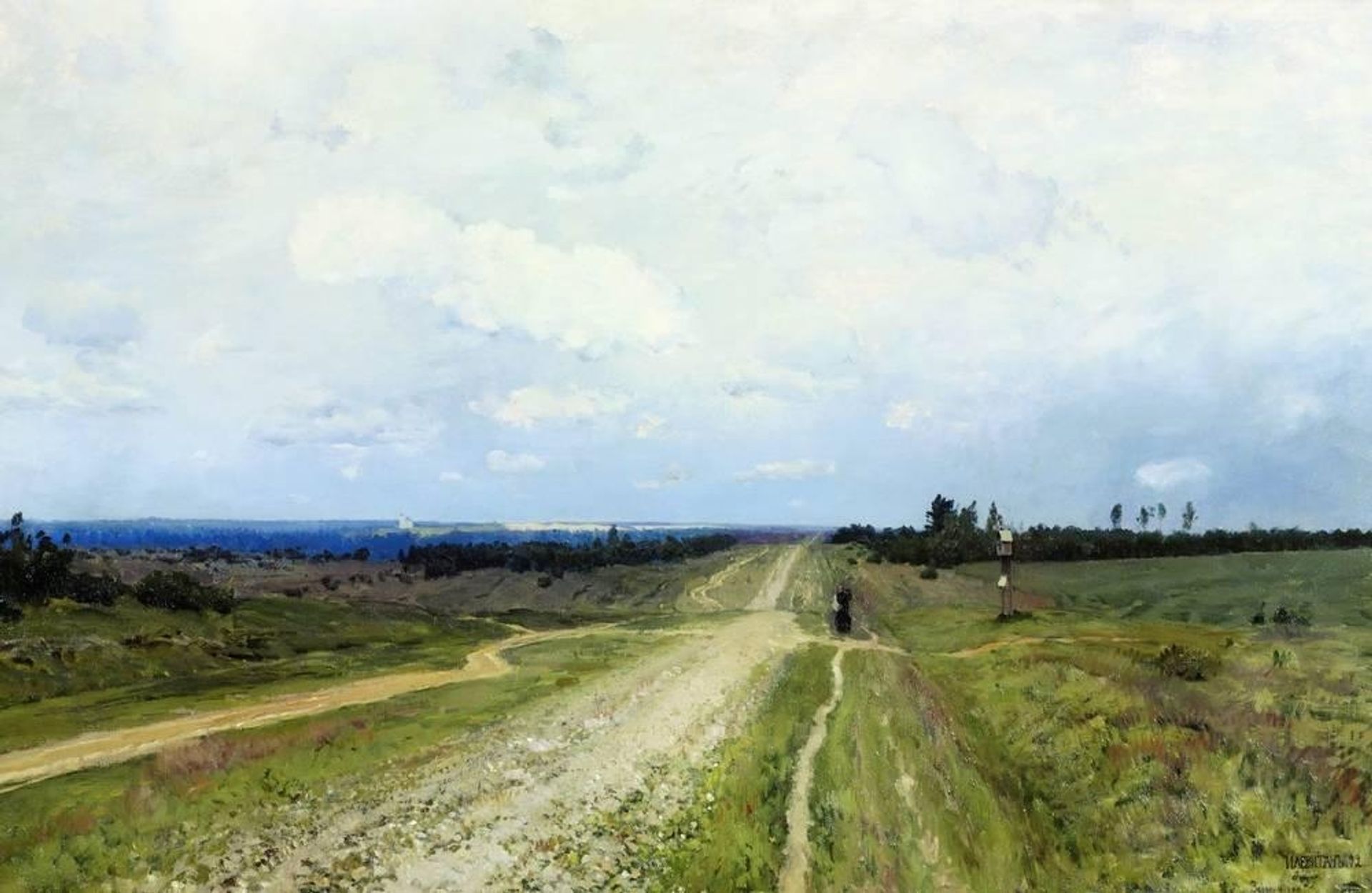 The Vladimir's road by Isaac Levitan
