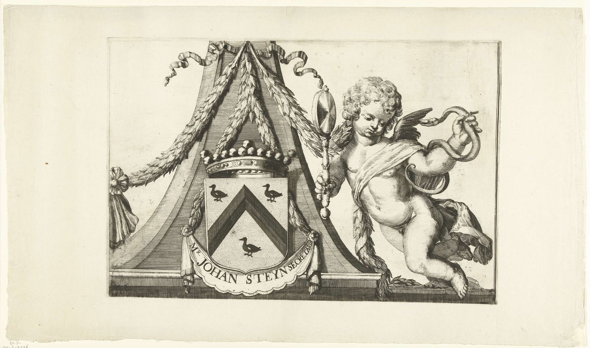 Wapen van 'Jacob Steyn' by Romeyn de Hooghe