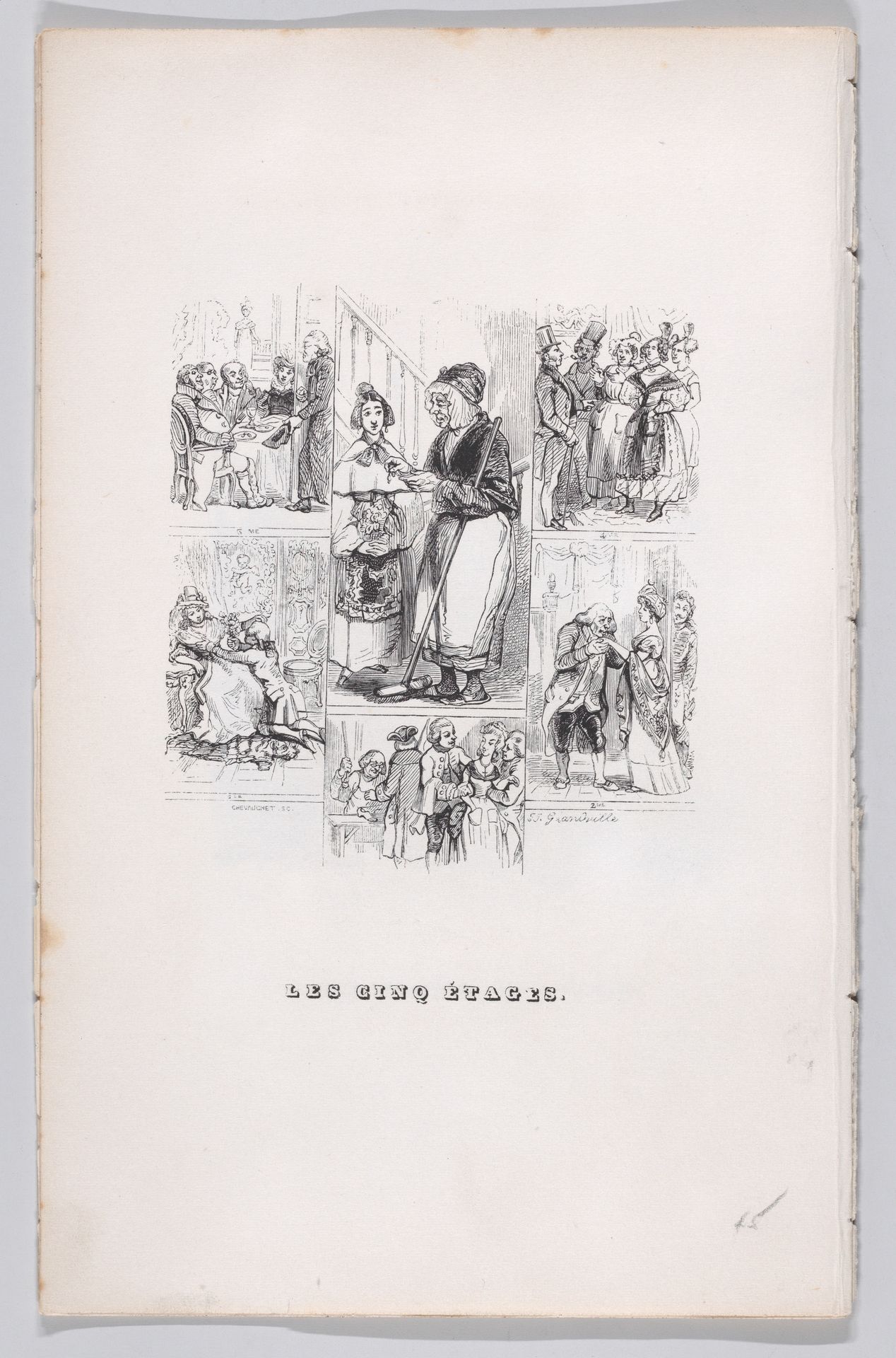 "The Five Stages" from The Complete Works of Béranger by J. J. Grandville
