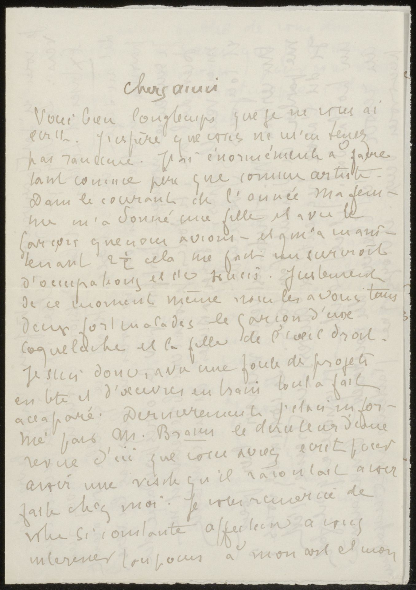 Brief aan Andries Bonger by Emile Bernard
