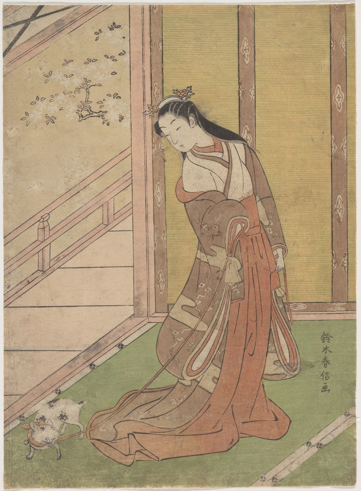 Onna San no Miya (the Third Princess) by Suzuki Harunobu 鈴木春信