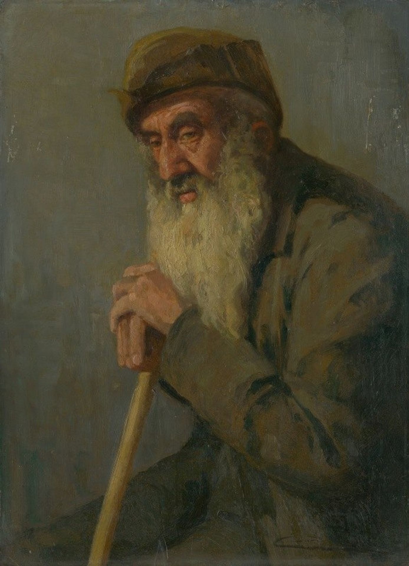 Study of a Seated Old Man by Ľudovít Čordák
