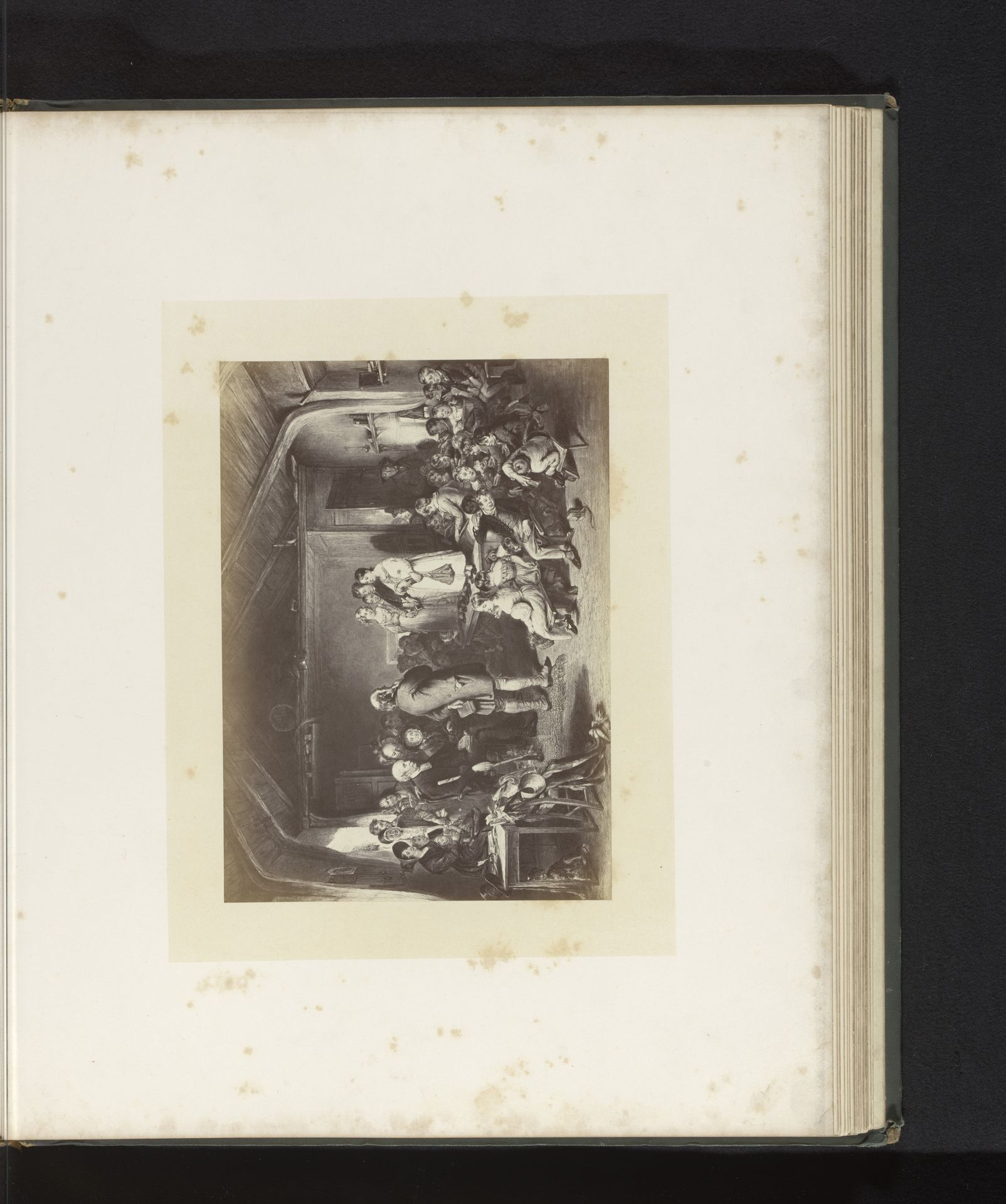 Fotoreproductie van een gravure van Examination of a Village School, naar het schilderij door Sir George Harvey by Thomas Annan