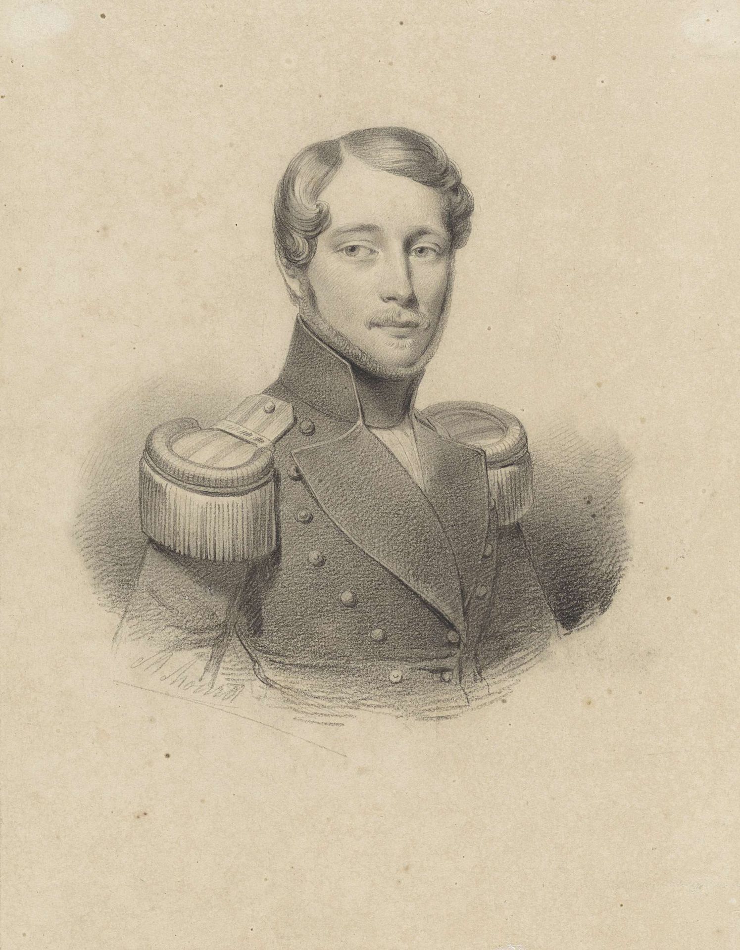 Portret van een officier by Michel Mourot