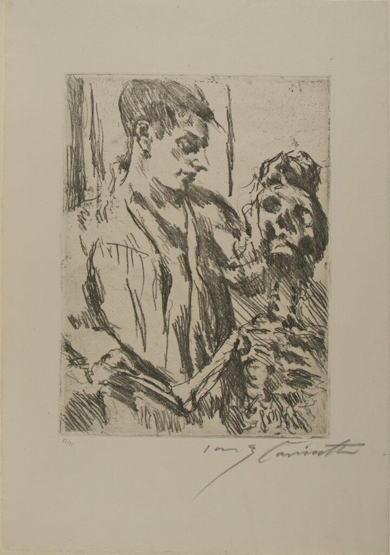 Death and the Youth, from the portfolio "Dance of Death" by Lovis Corinth