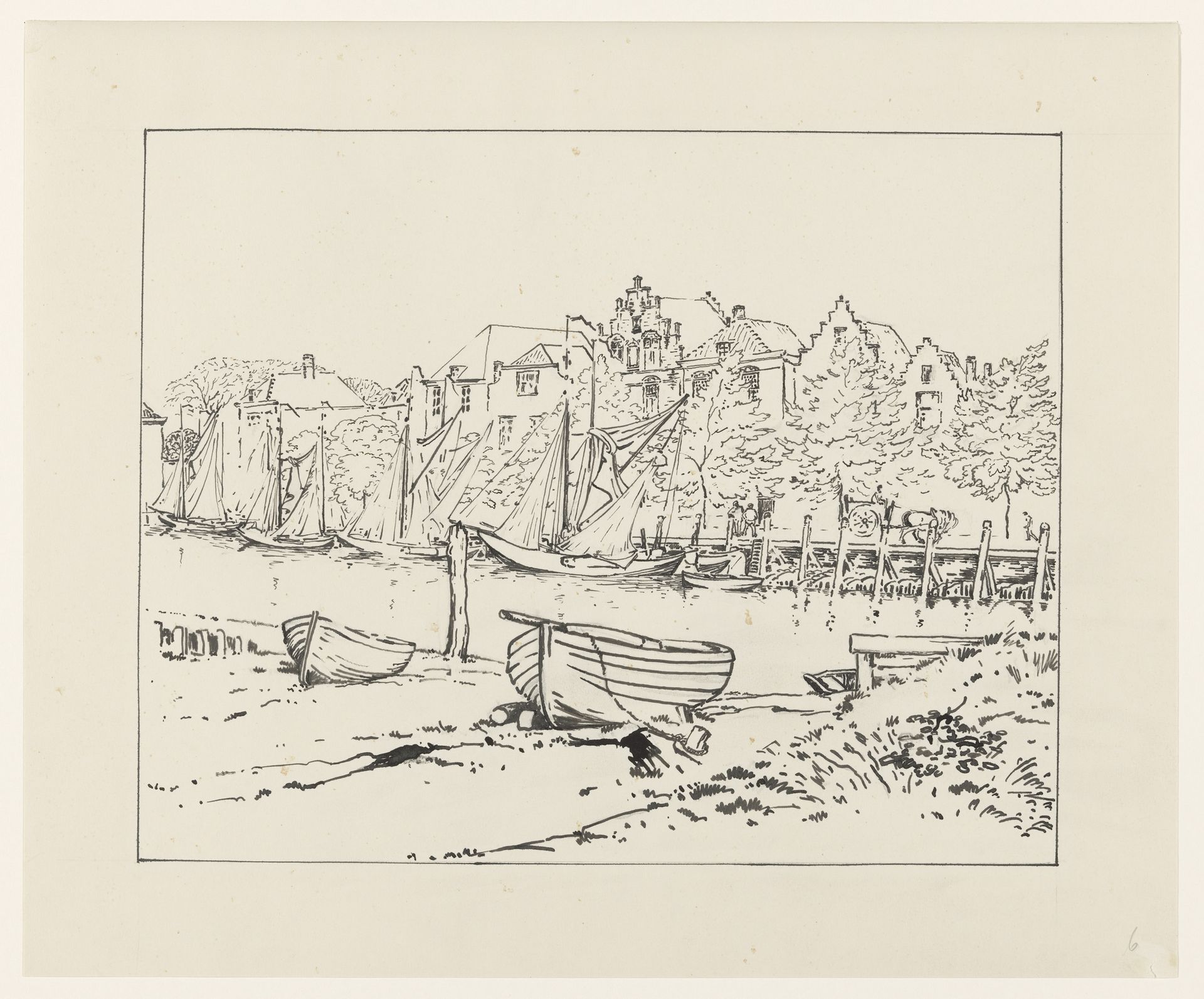 De haven te Veere by Johannes Frederik Engelbert ten Klooster