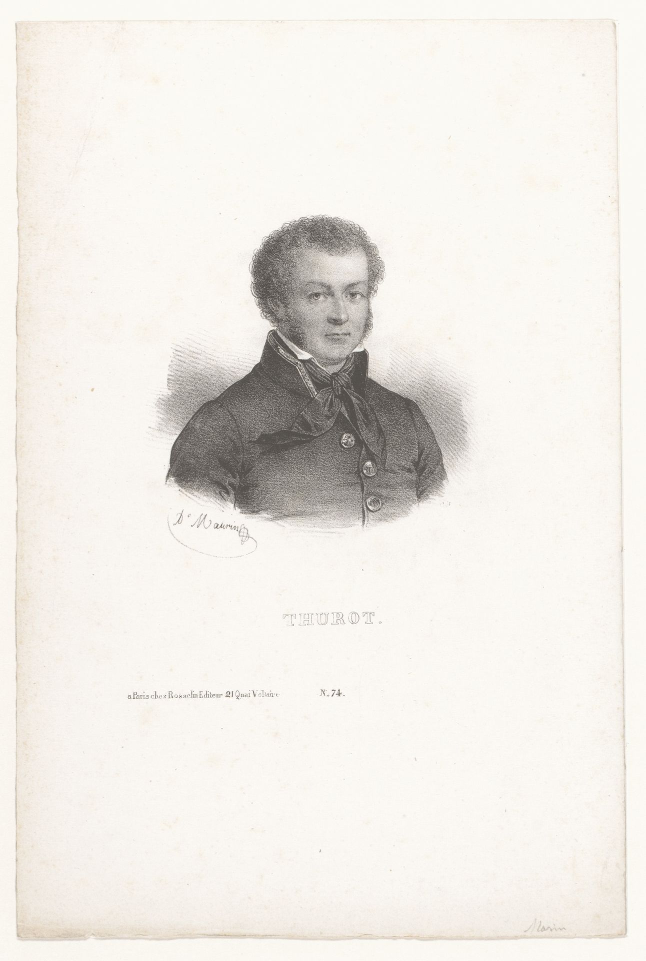 Portret van François Thurot by Antoine Maurin