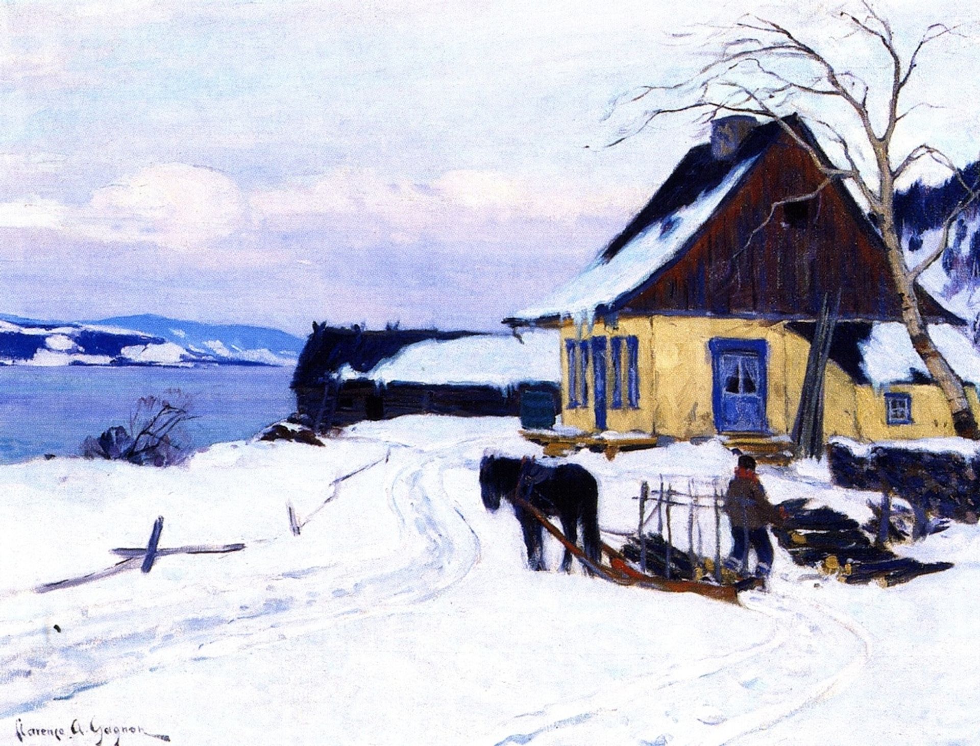 The Farm on the HIll by Clarence Gagnon