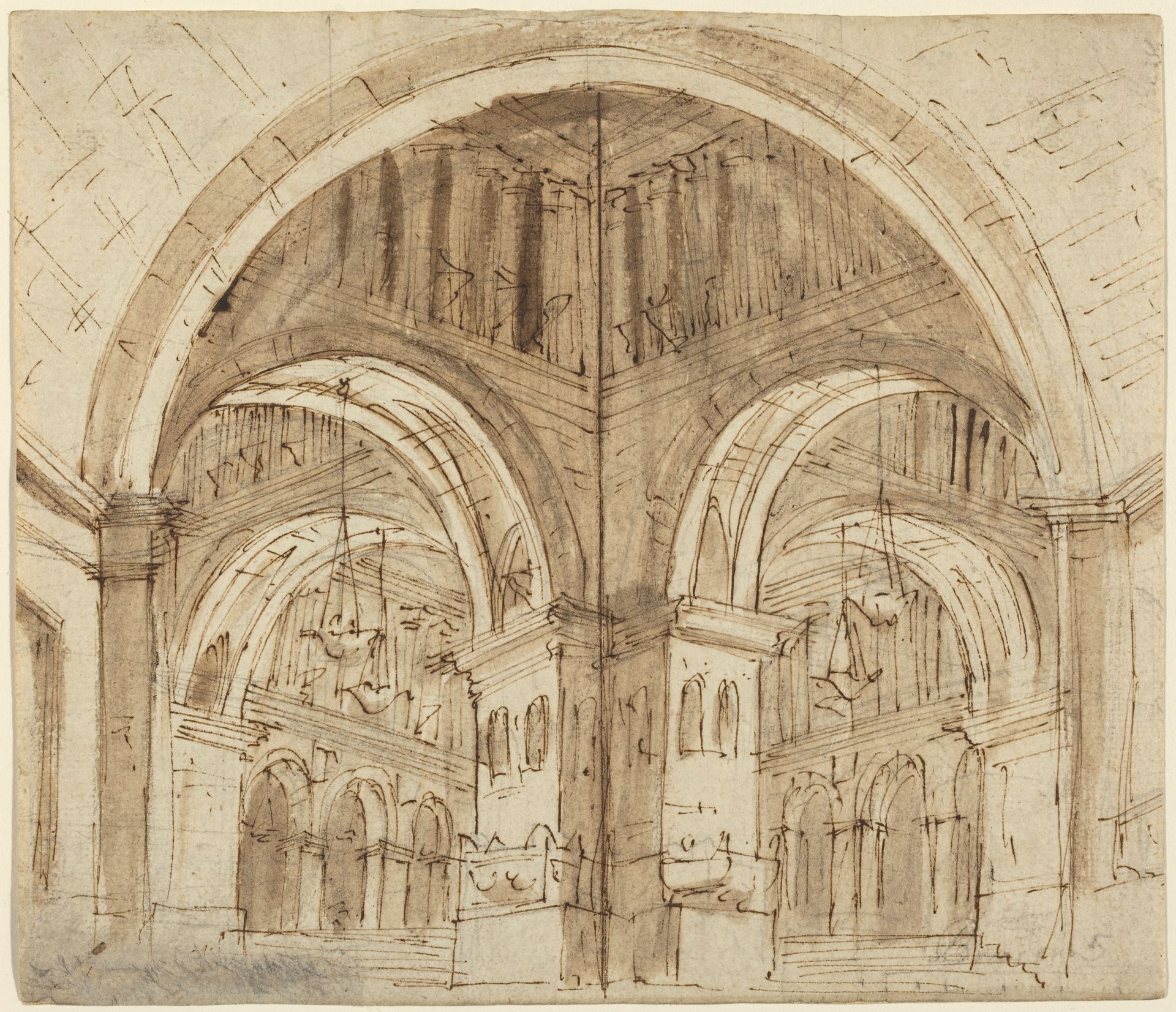 Design for a Vaulted Hall by Lorenzo Sacchetti