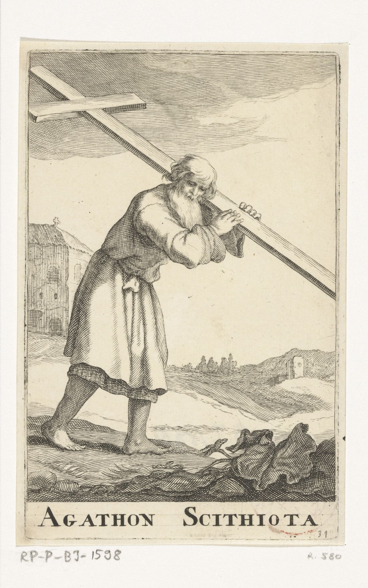 Heilige Agathon de Zwijgzame by Frederick Bloemaert