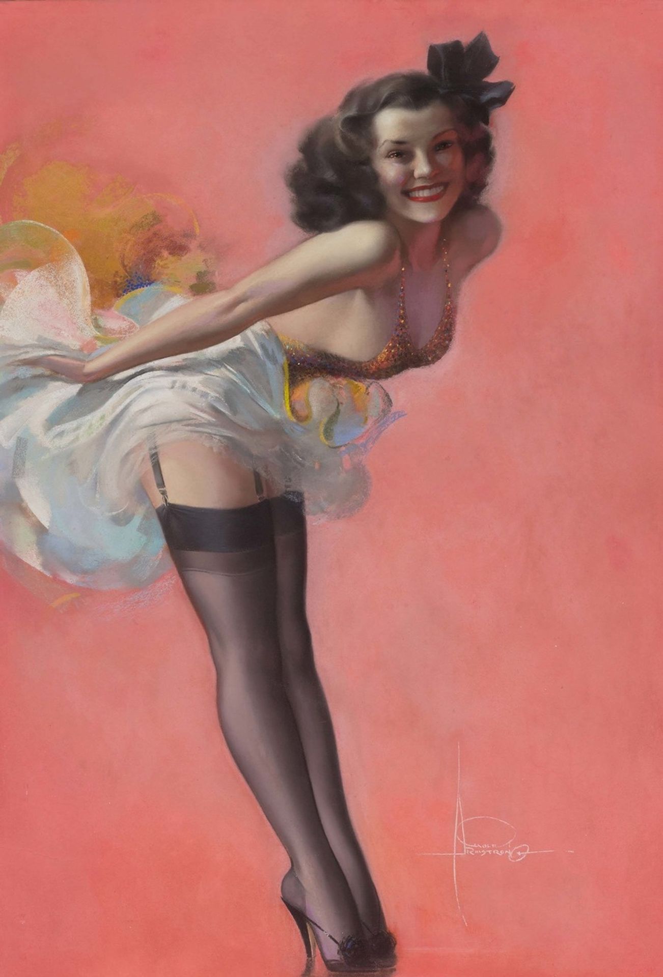 The Toast of the Town by Rolf Armstrong