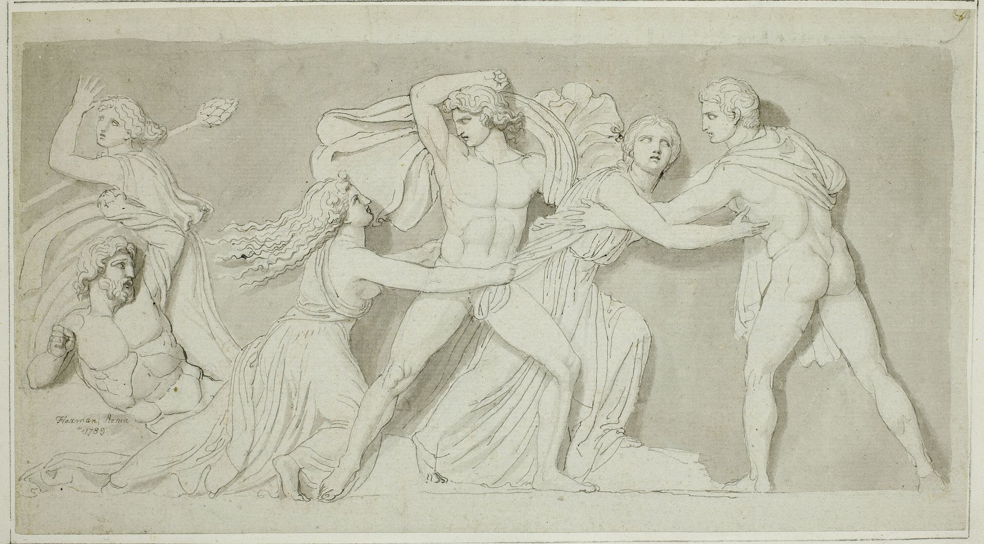 Amphion and Zethus Delivering their Mother Antiope from the Fury of Dirce and Lycus by John Flaxman