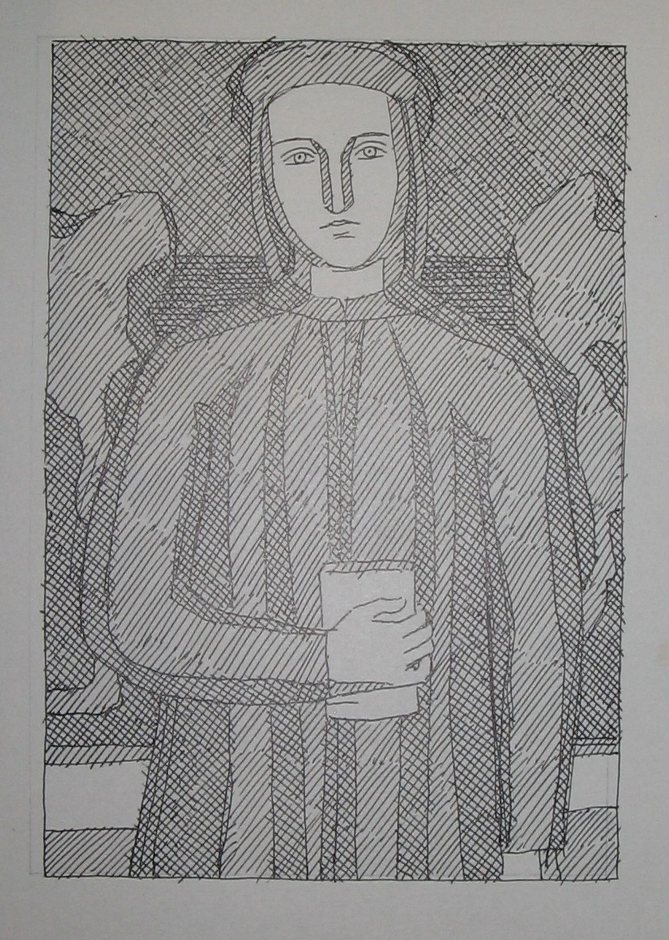 Dante. Illustration to Dante Alighieri's Book 'Vita Nova' by Hryhorii Havrylenko