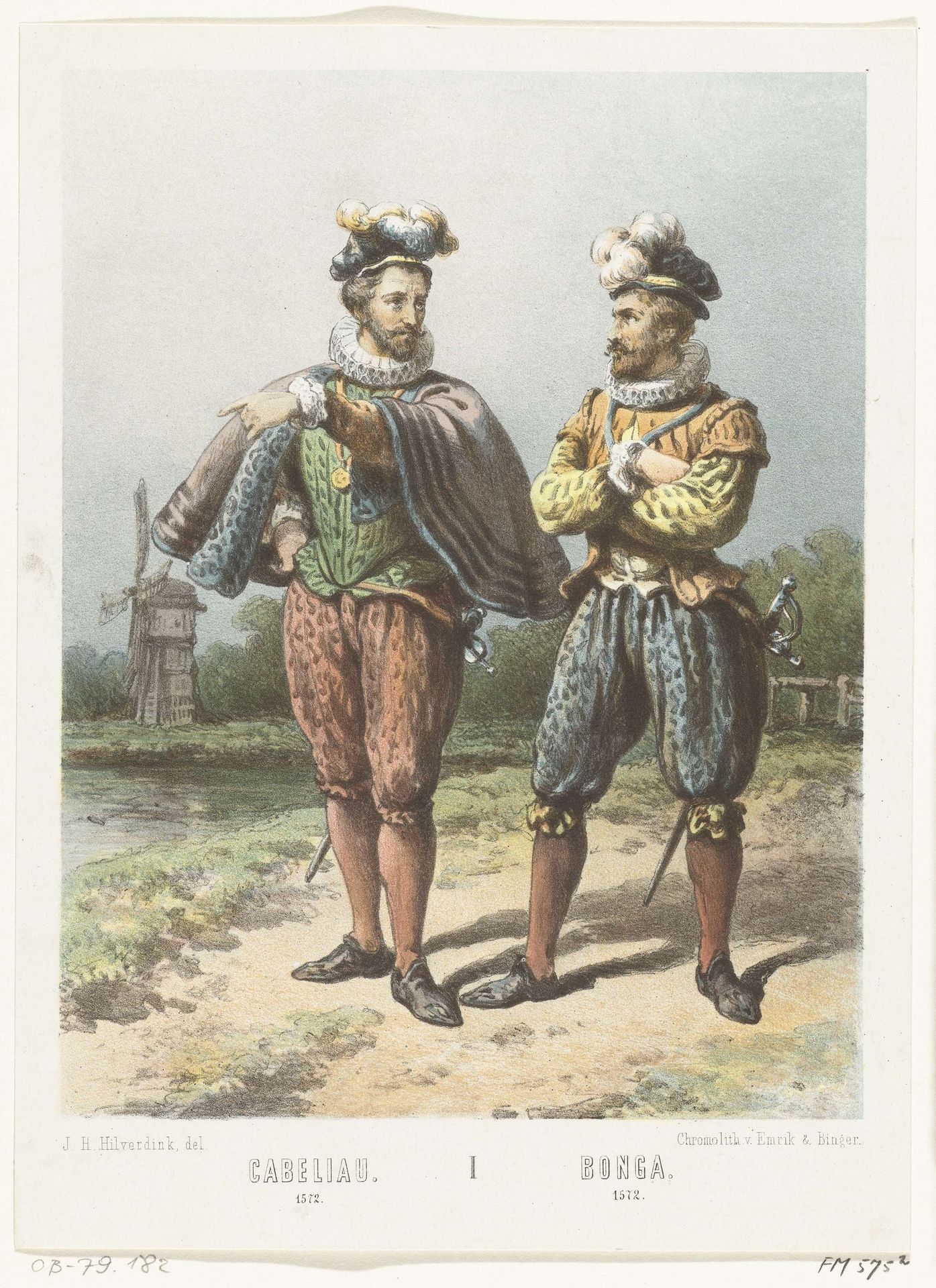 Portretten van de watergeuzen Jacob Cabeljau en Jan Bonga, 1572 by Anonymous