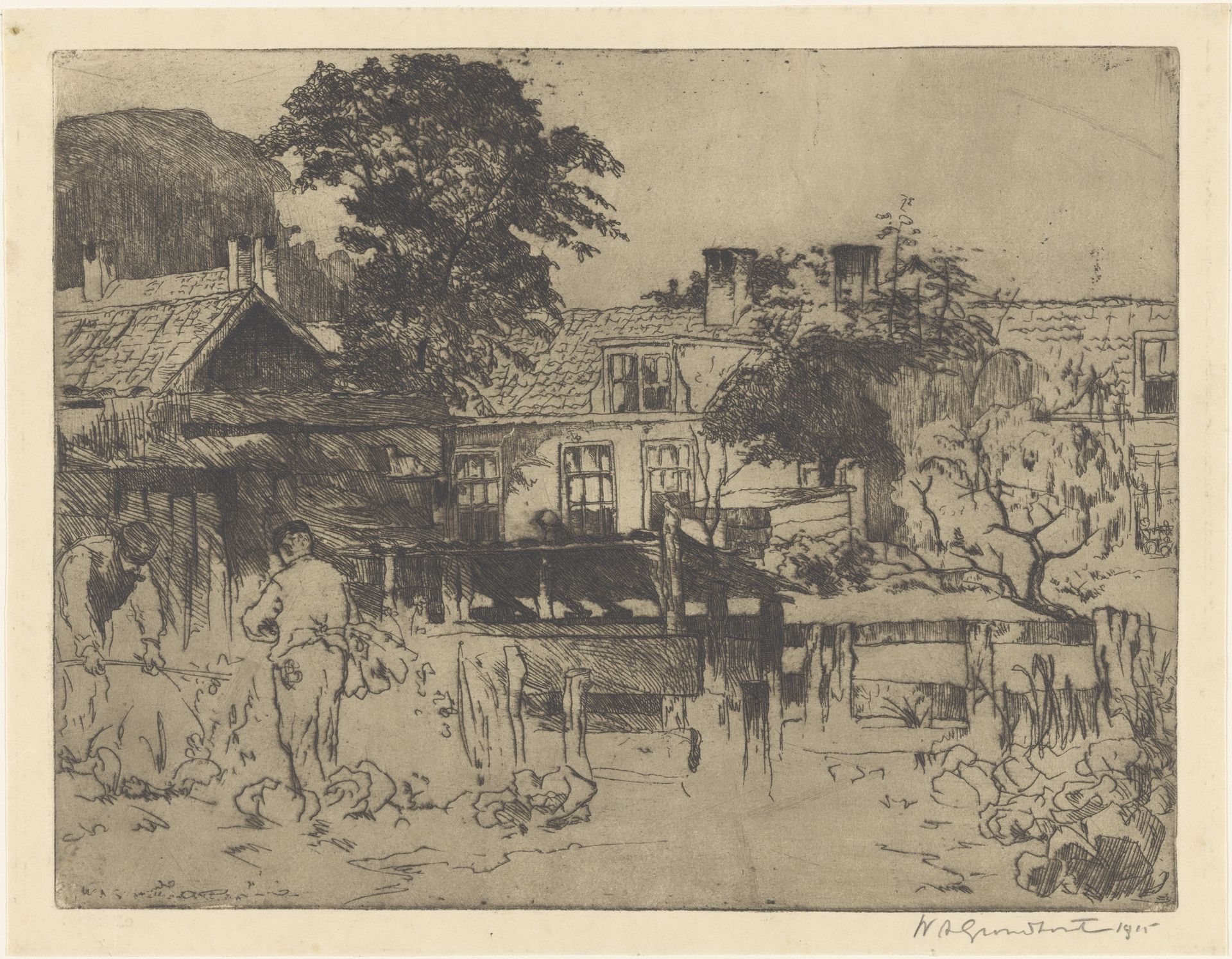 Moestuin in Voorburg by Willem Adrianus Grondhout