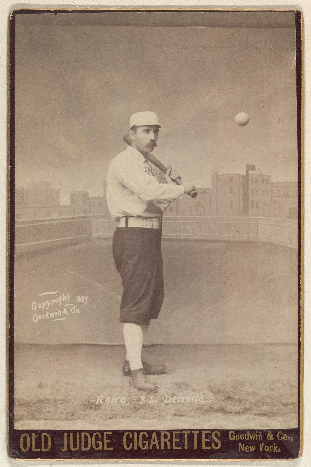 Rowe, Shortstop, Detroit, from the series Old Judge Cigarettes by Goodwin & Company