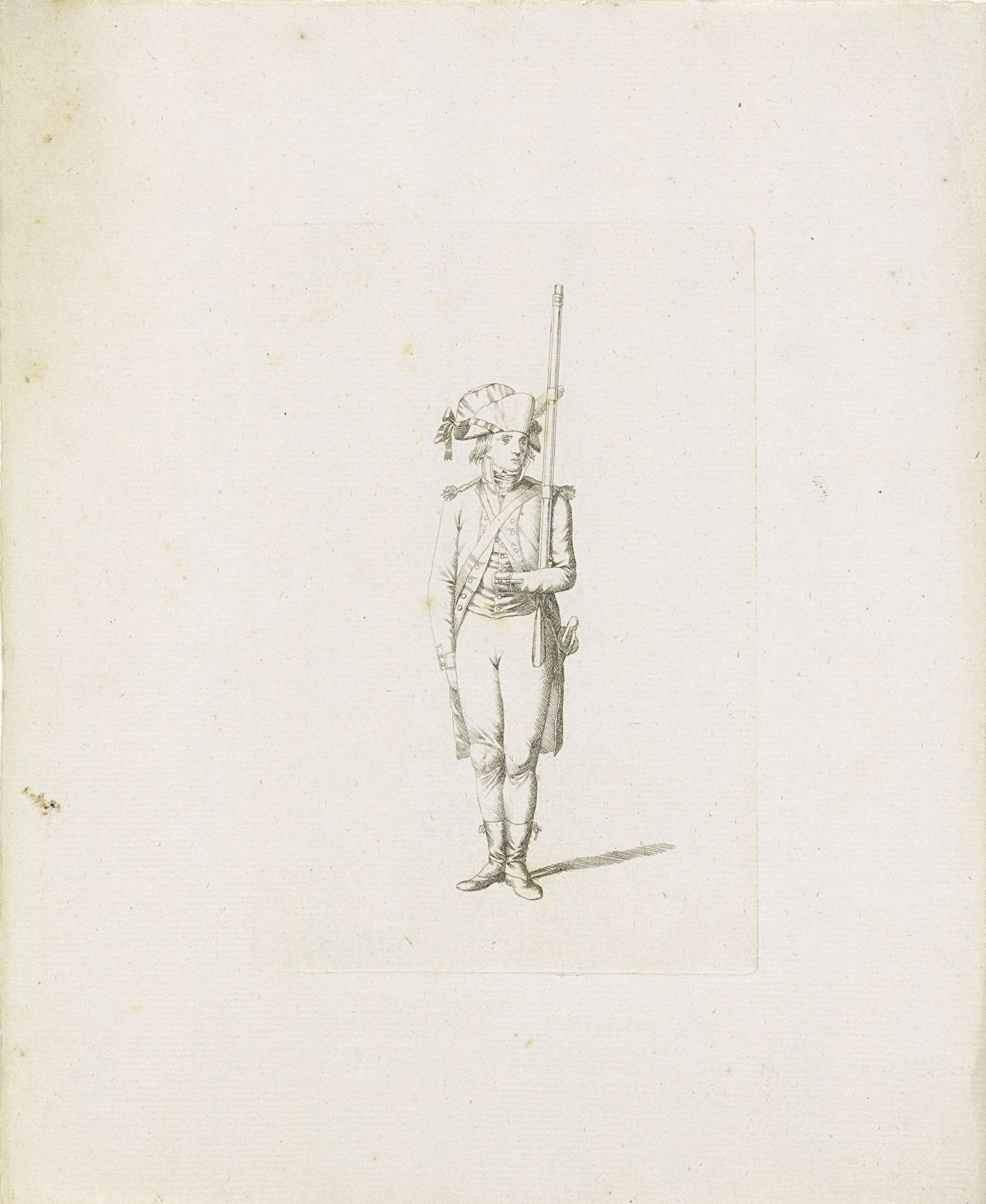 Staande Franse soldaat by August Christian Hauck