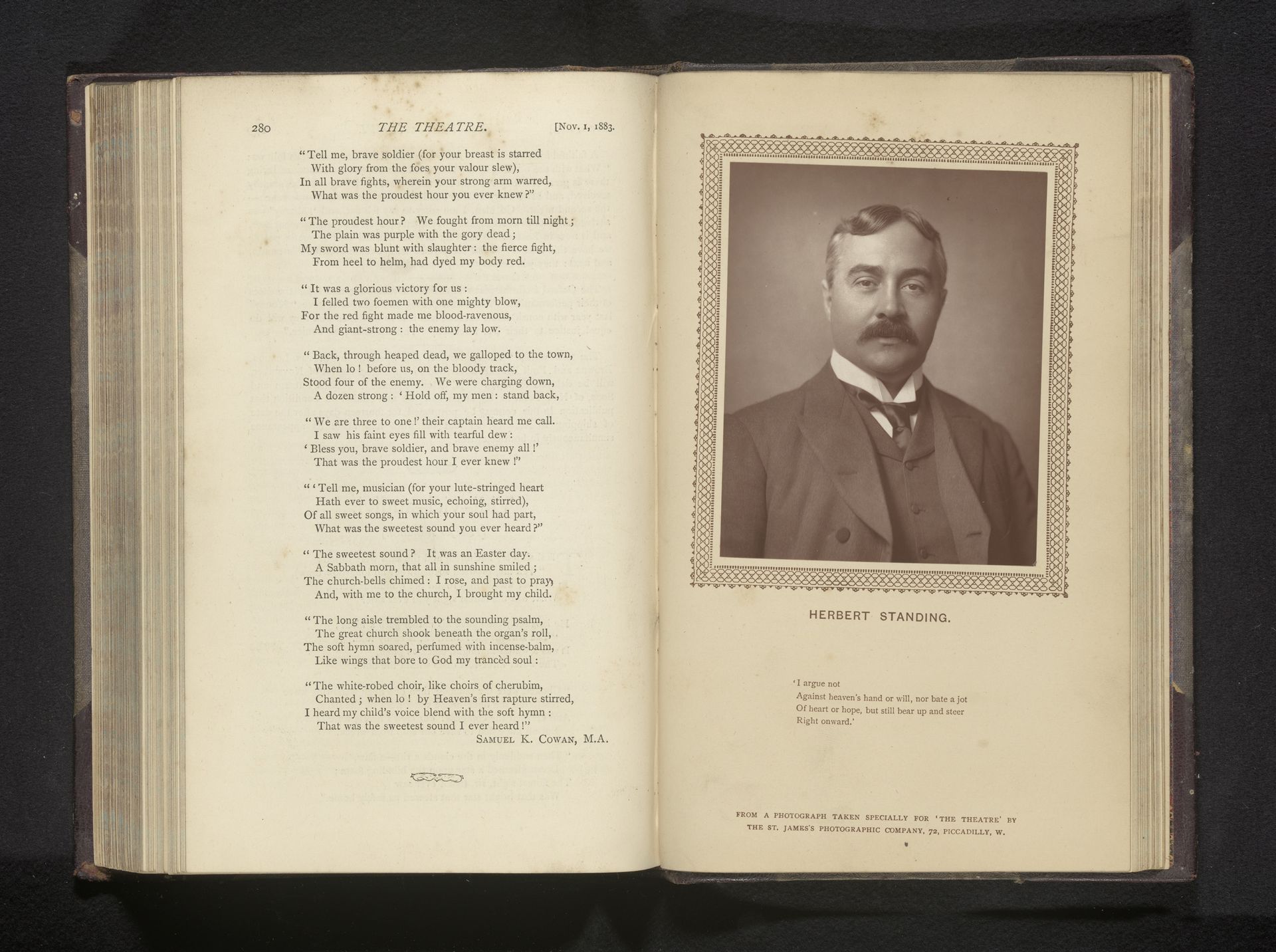 Portret van Herbert Standing by The St. James's Photographic Company
