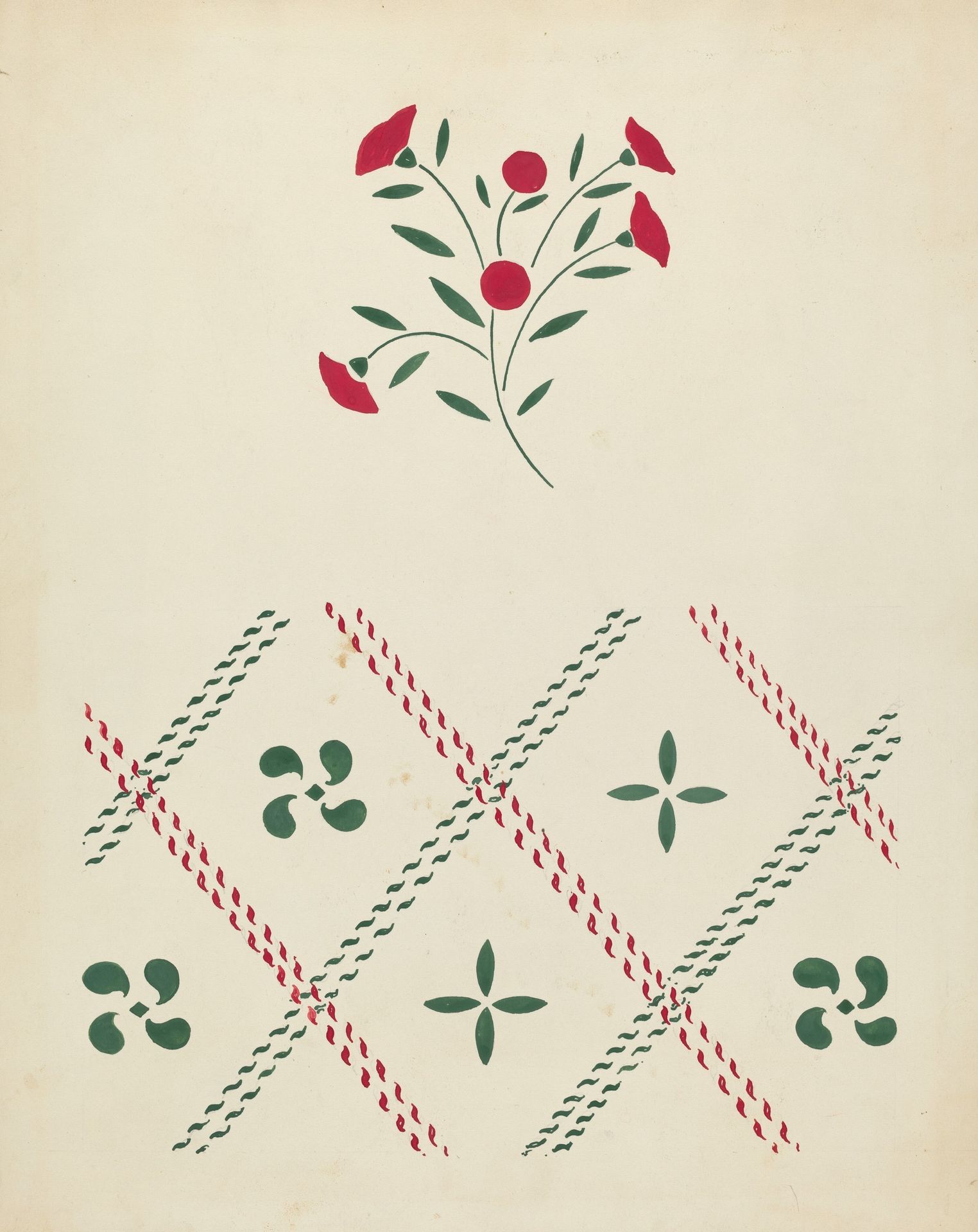 Stencilled Wall by Ray Holden