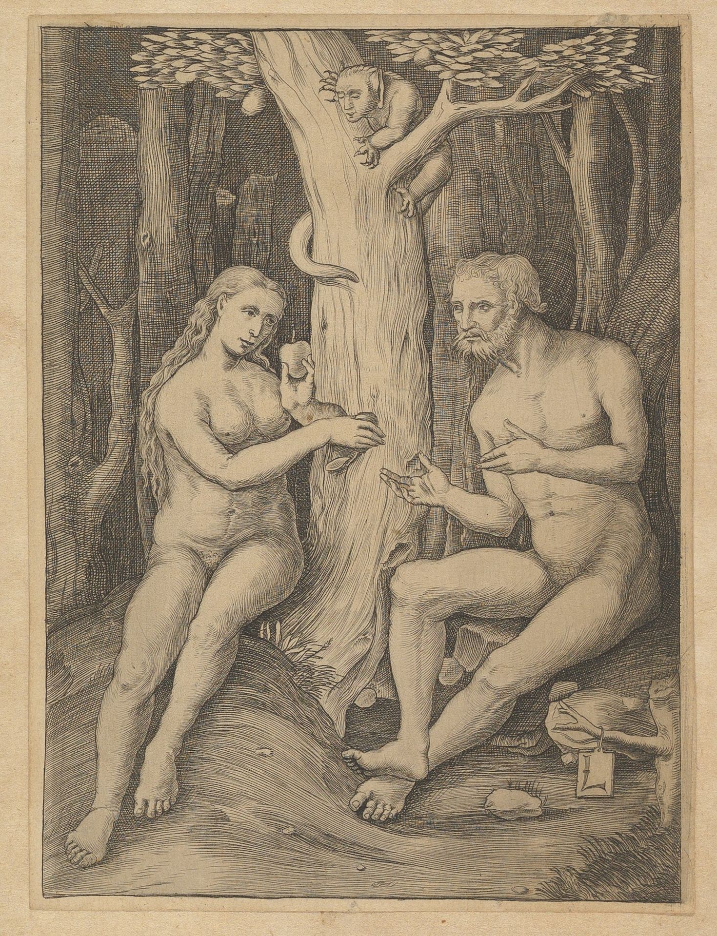Adam and Eve by Lucas van Leyden