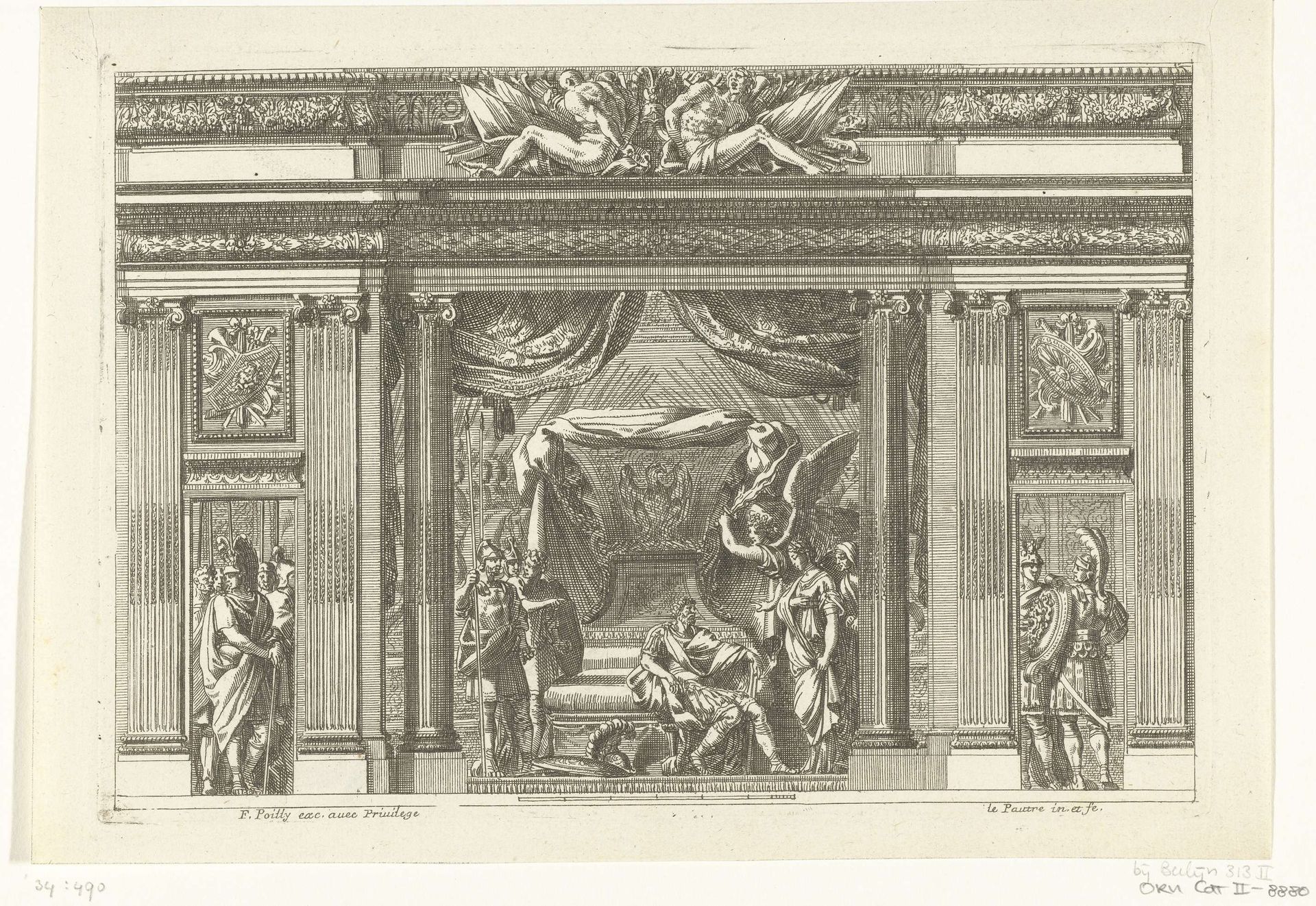 Alkoof met Judith die het hoofd van Holofernes afhakt by Jean Lepautre