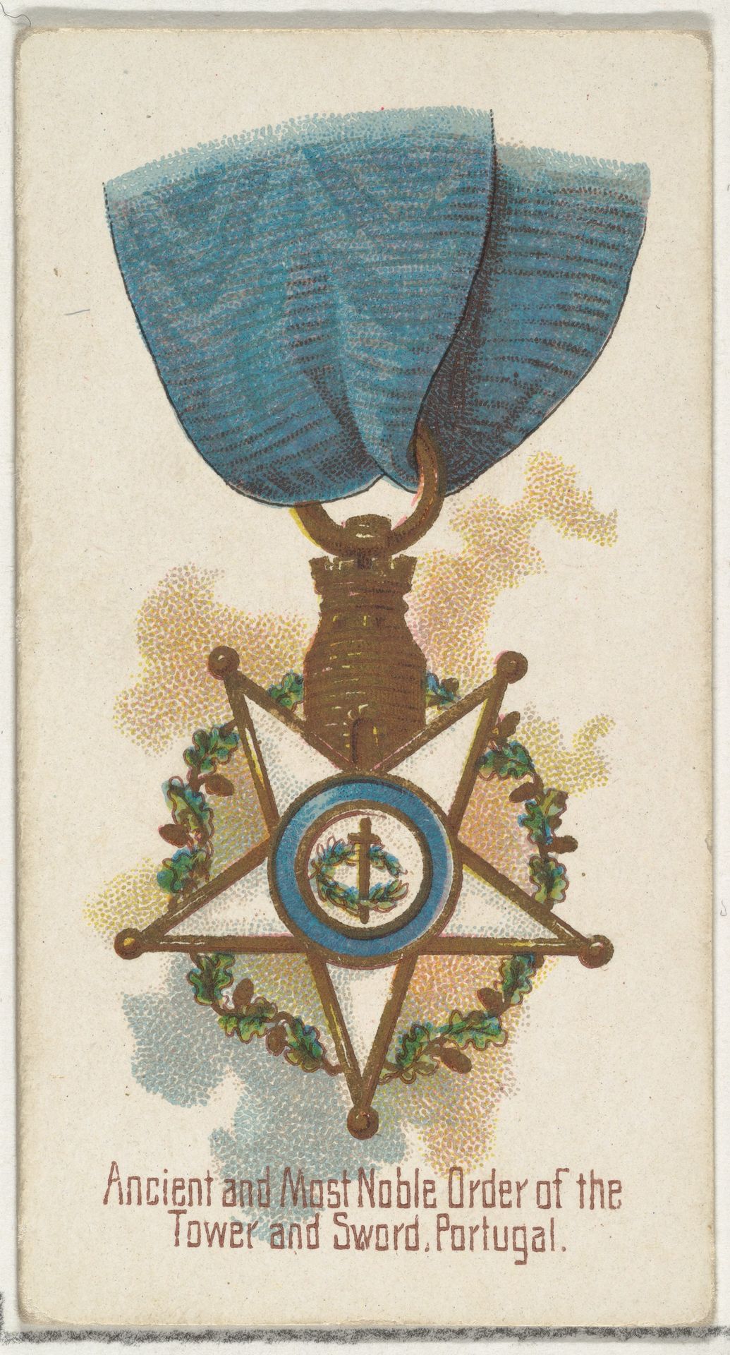 Ancient and Most Noble Order of the Tower and Sword, Portugal, from the World's Decorations series (N30) for Allen & Ginter Cigarettes by Allen & Ginter