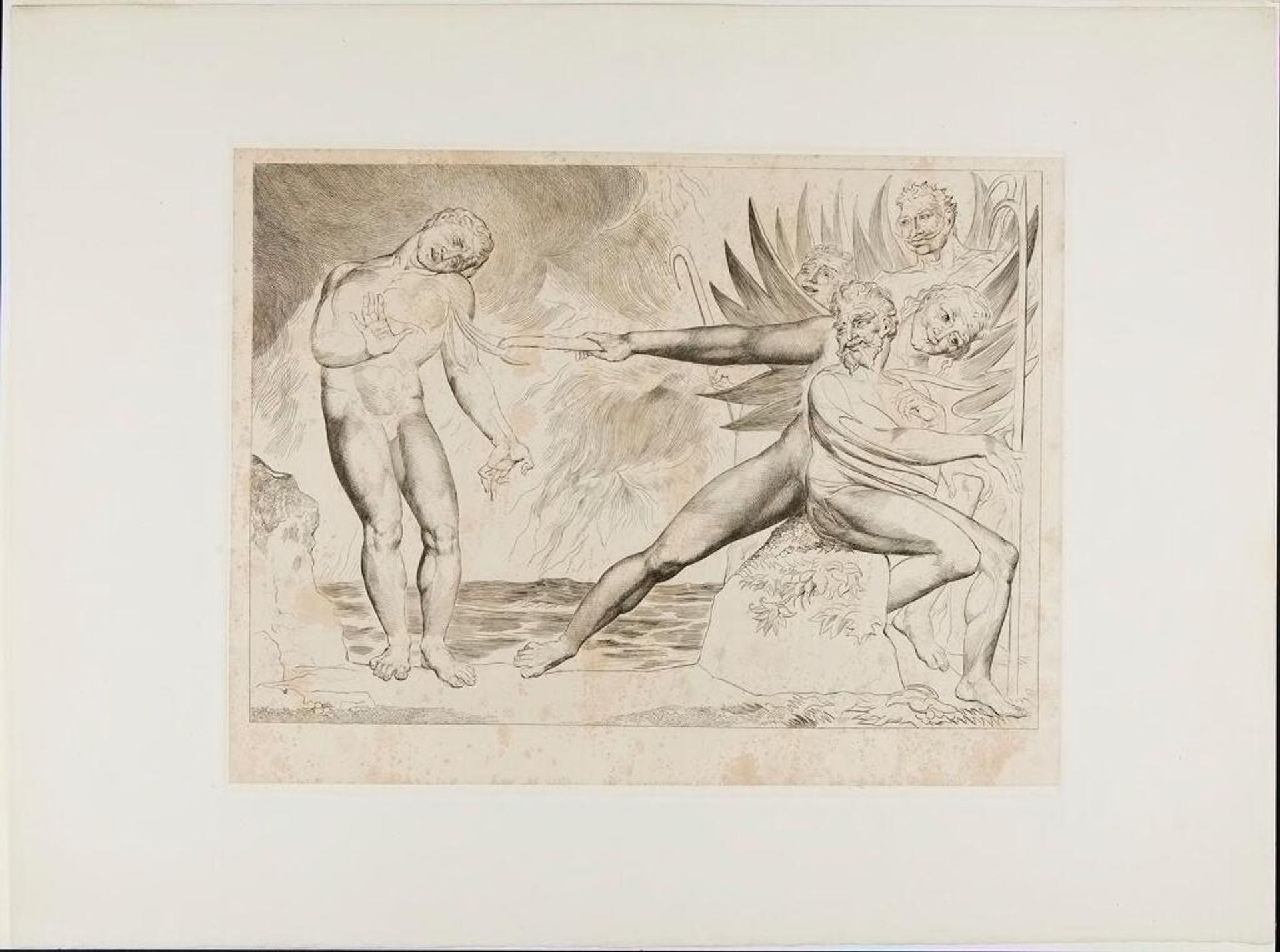 The Circle of the Corrupt Officials: The Devils Tormenting Ciampolo by William Blake
