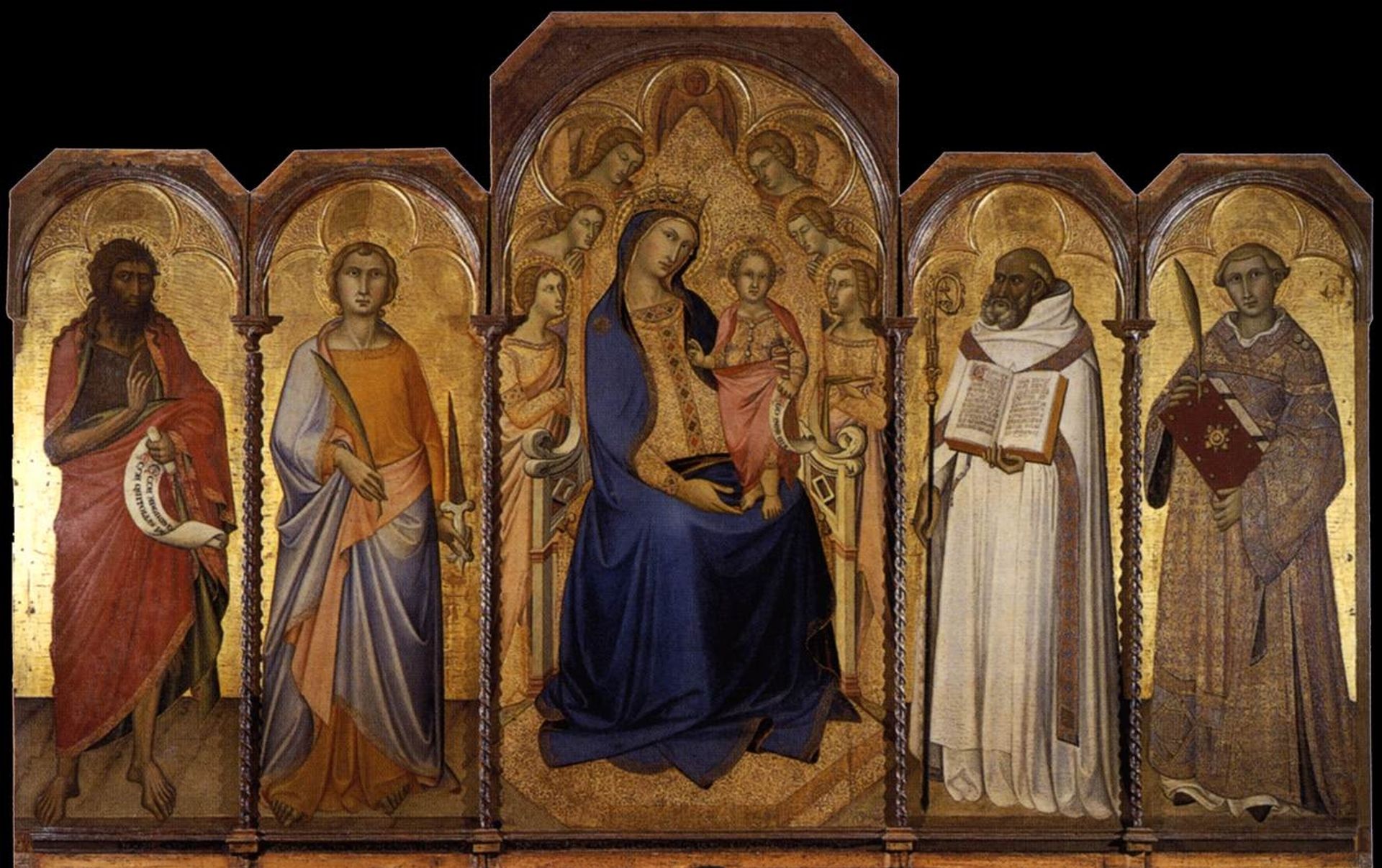 Virgin and Child with Saints by Luca di Tommé