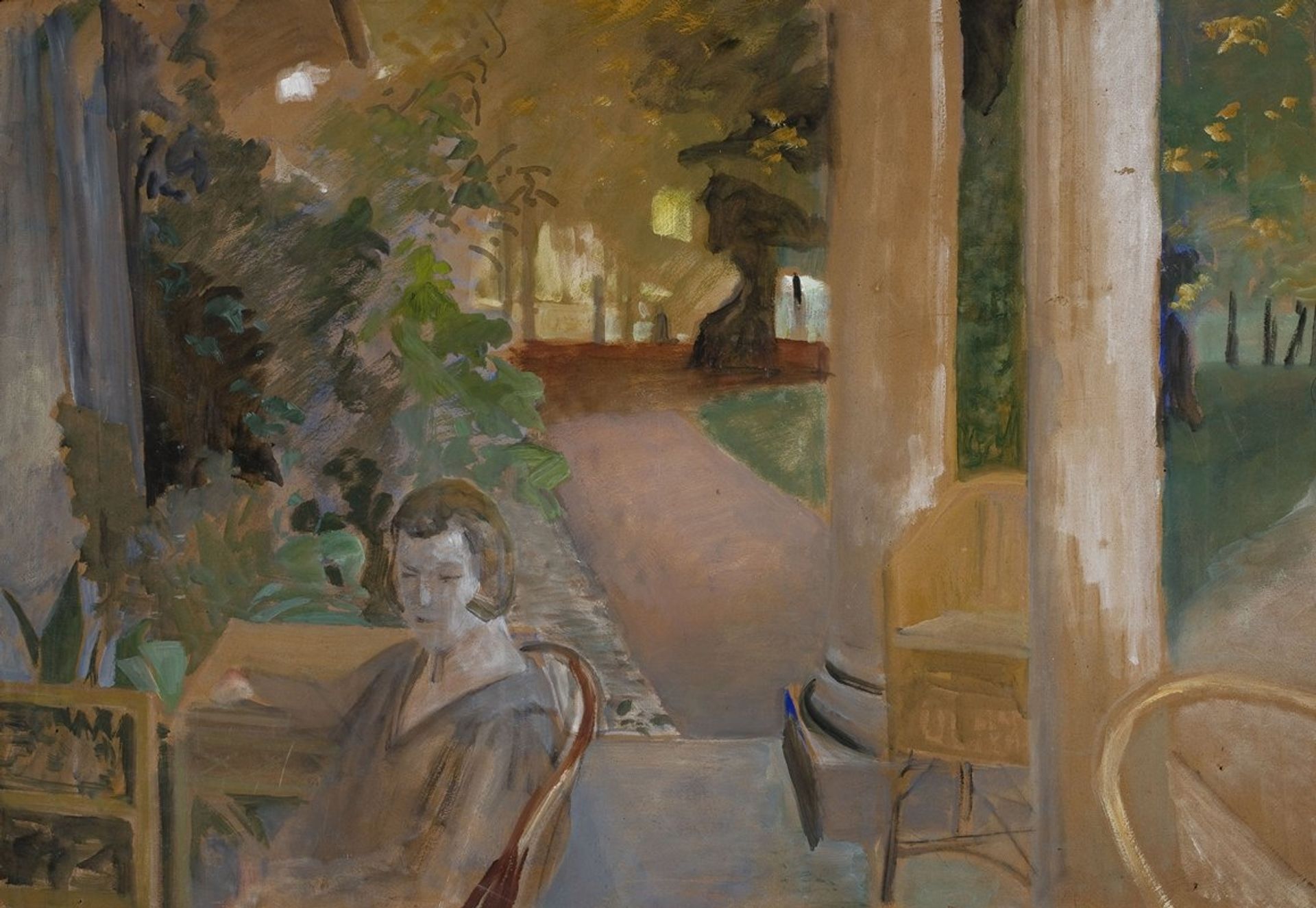On the veranda by Jacek Malczewski