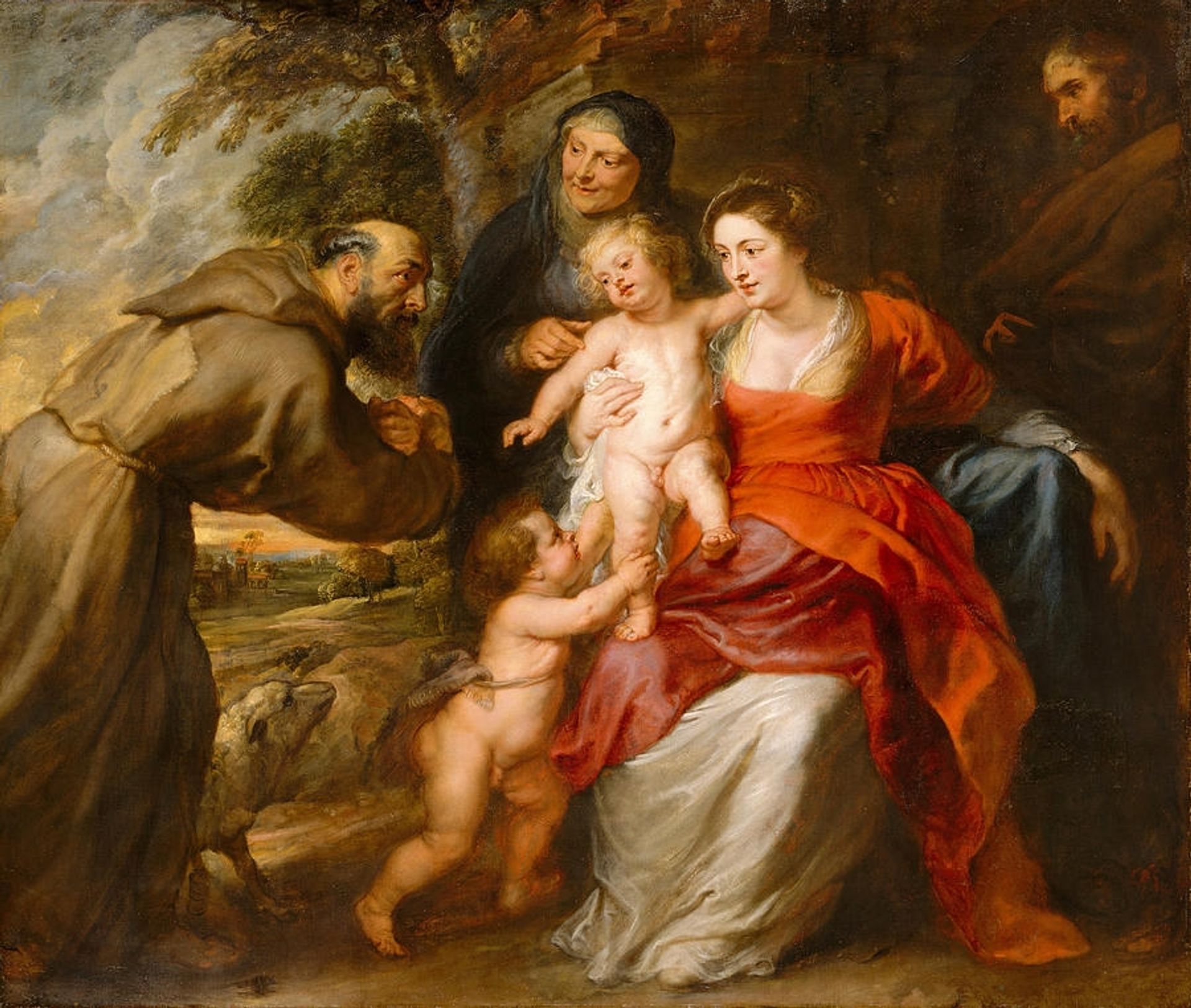 The Holy Family with Saints Francis and Anne and the Infant Saint John the Baptist by Peter Paul Rubens