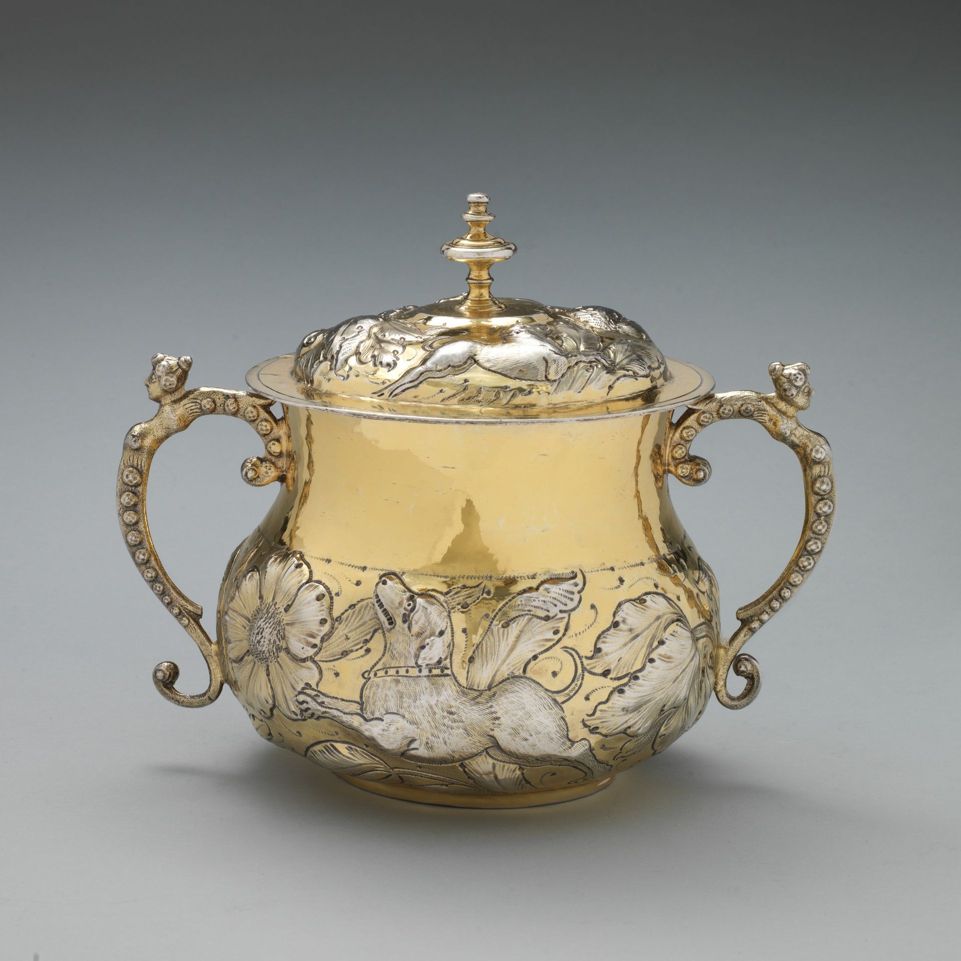 Two-handled cup with cover by Francis Leake