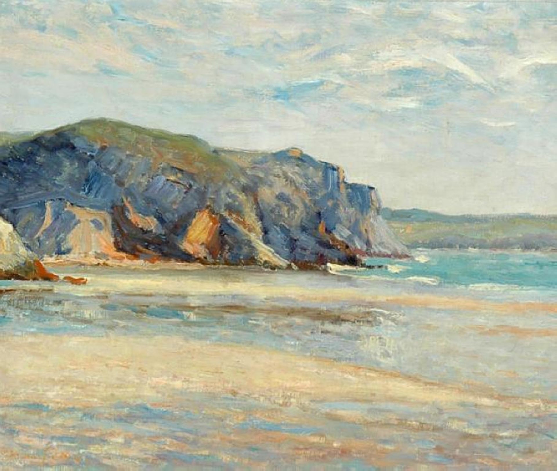 The Beach at Morgat, Finistere by Maxime Maufra
