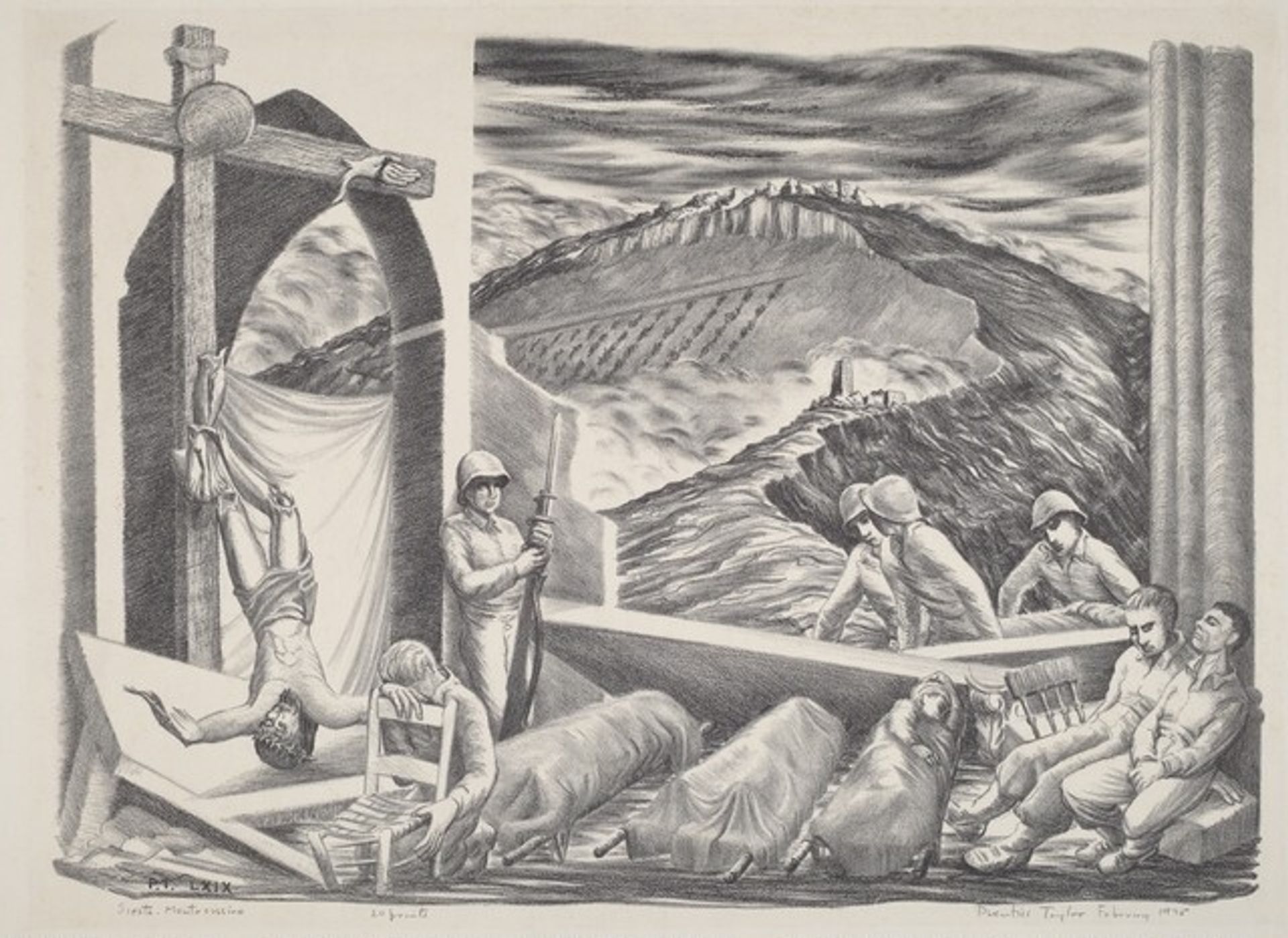 Siesta, Montecassino by Prentiss Taylor