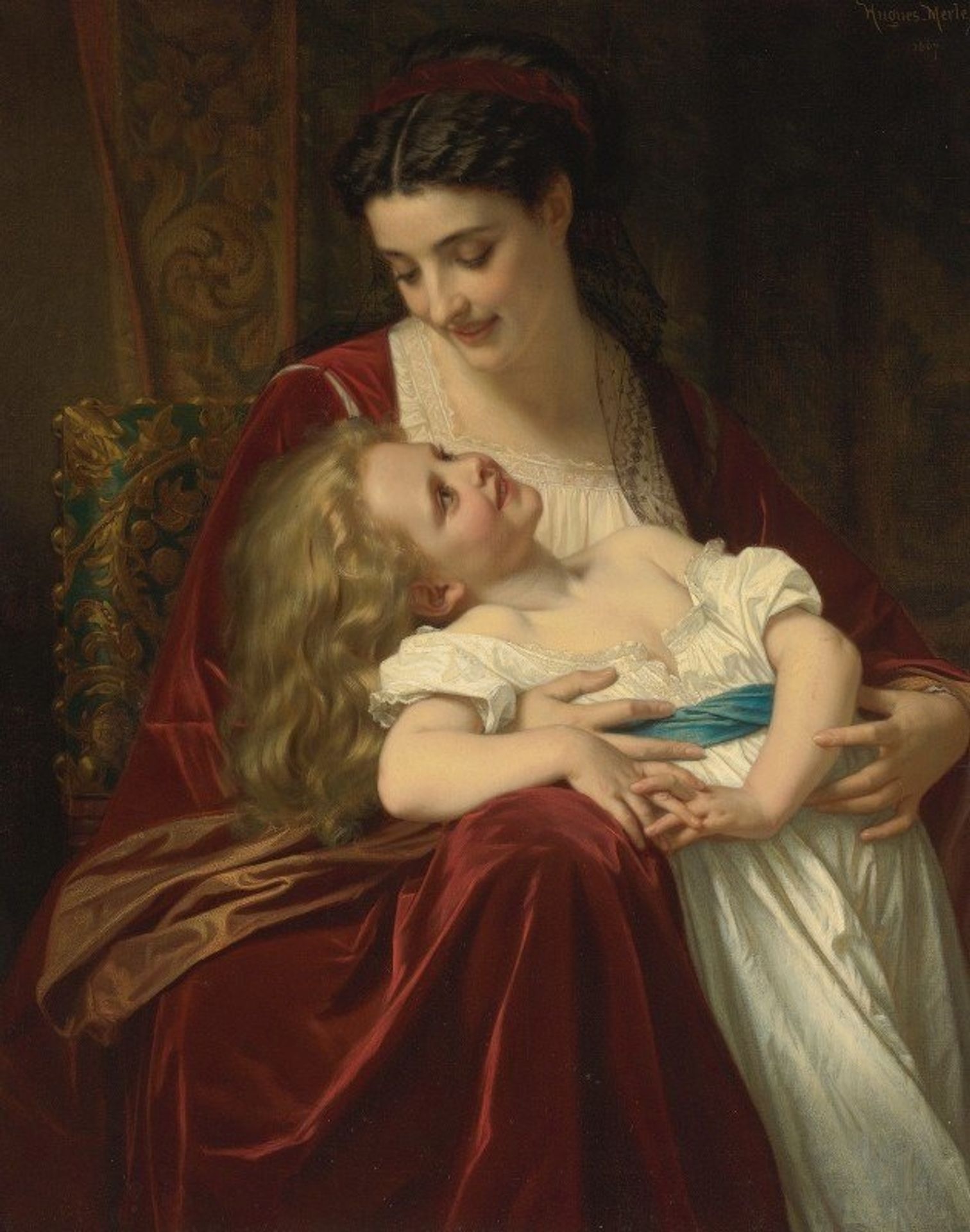 Maternal Affection by Hugues Merle