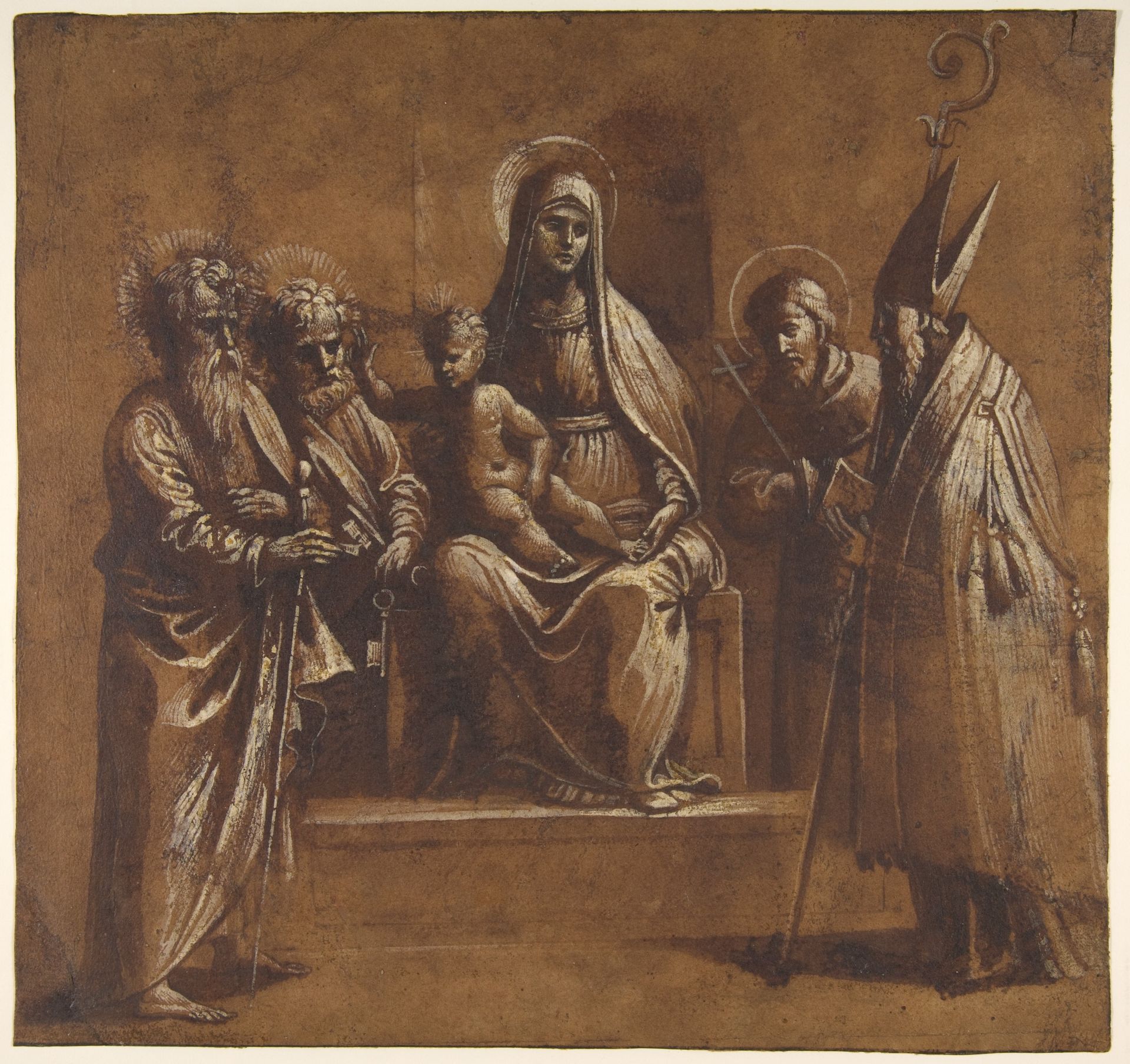 The Virgin and Child with Saints by Girolamo da Treviso