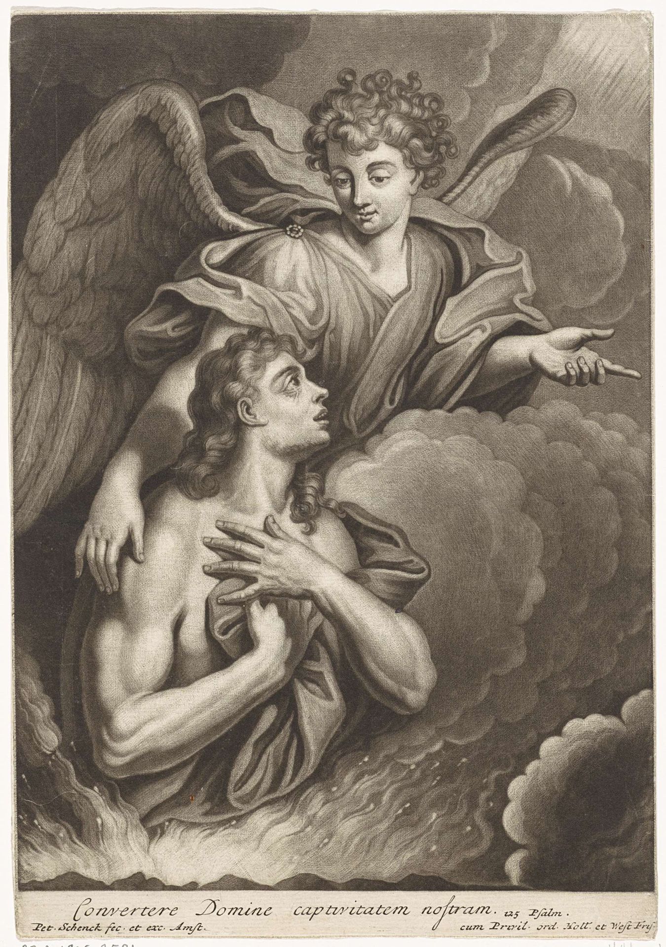 Ziel in het vagevuur bidt om genade by Pieter Schenk