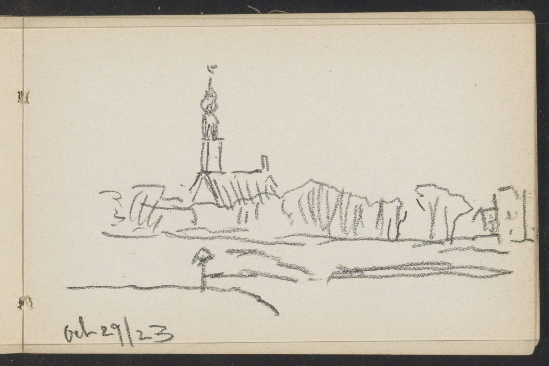 Gezicht op Veere by Alexander Shilling