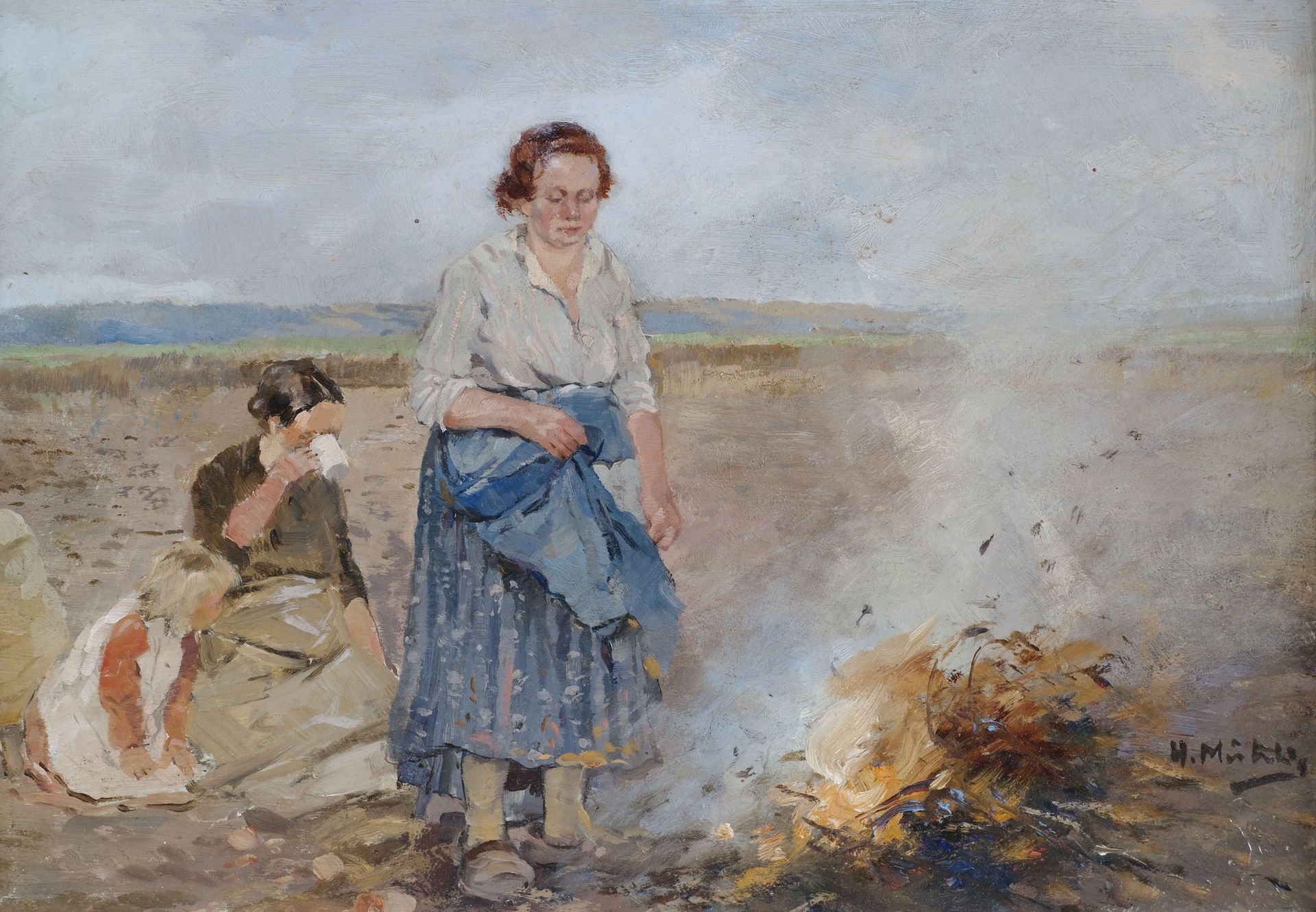 At the potato harvest by Hugo Mühlig