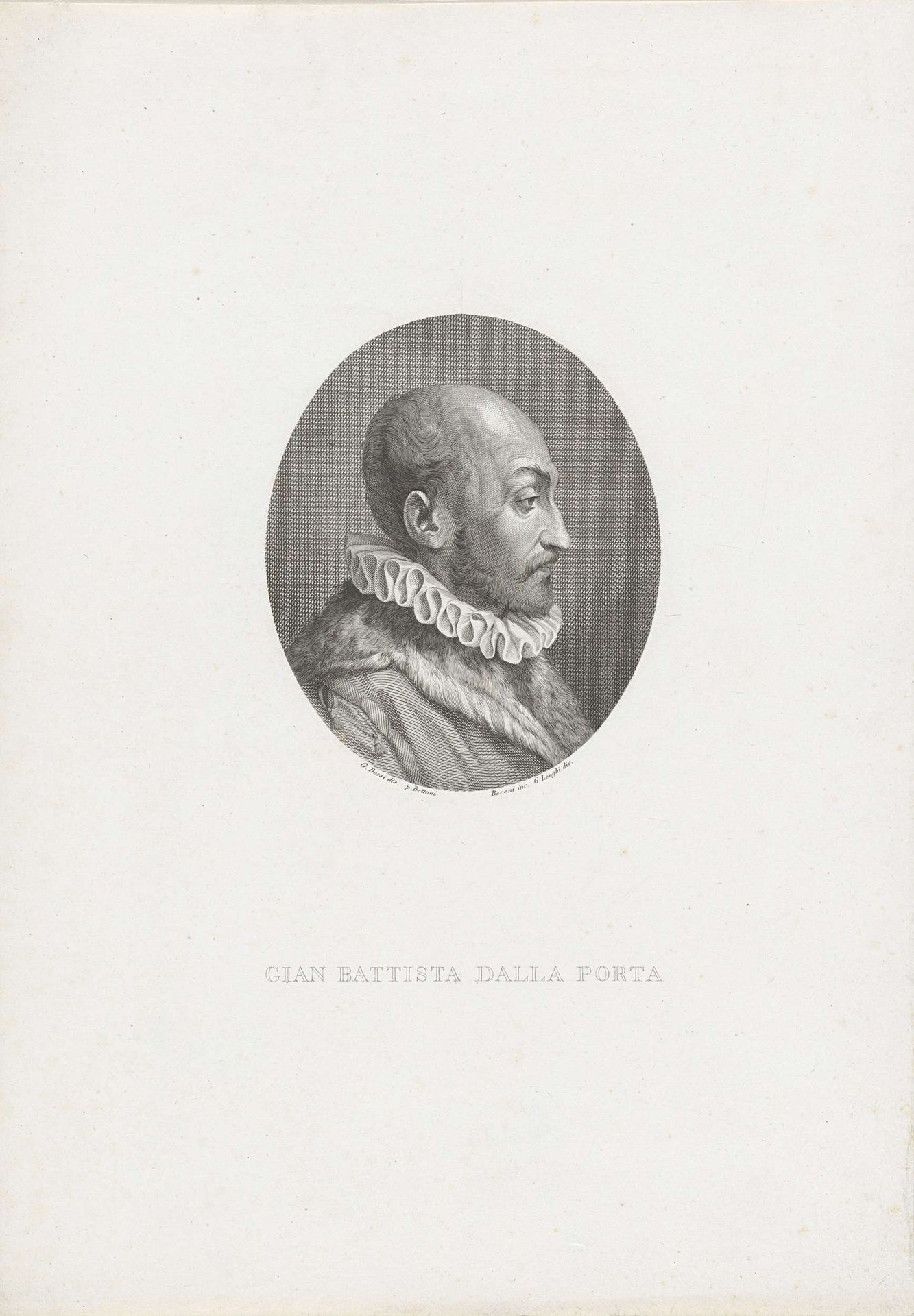 Portret van Giovanni Battista della Porta by Pietro Becceni