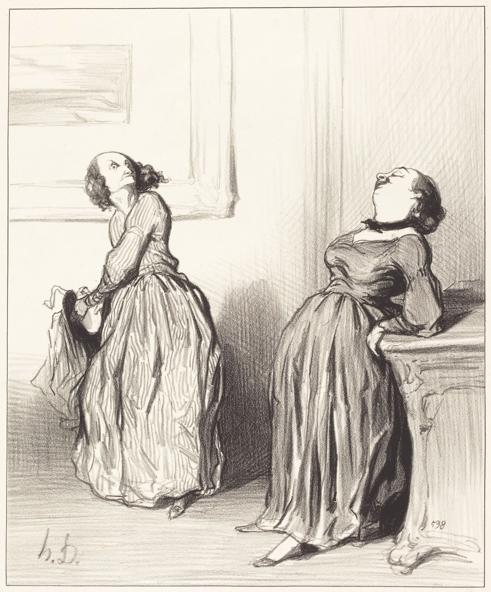 Ah vous trouvez que mon dernier roman n'est pas tout a fait... by Honoré Daumier
