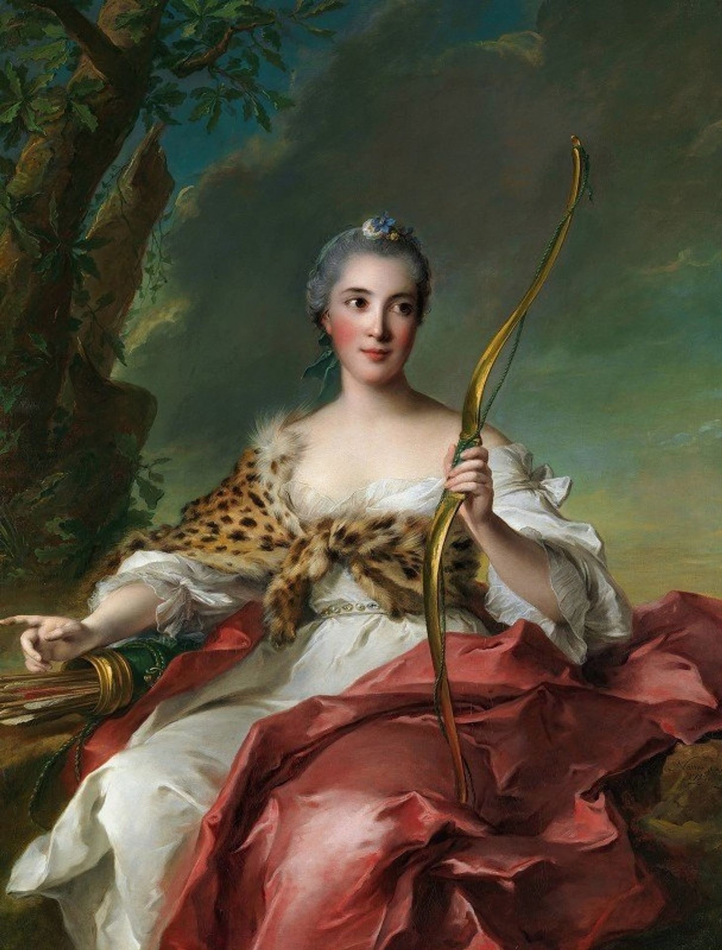 Madame Bergeret de Frouville as Diana by Jean-Marc Nattier