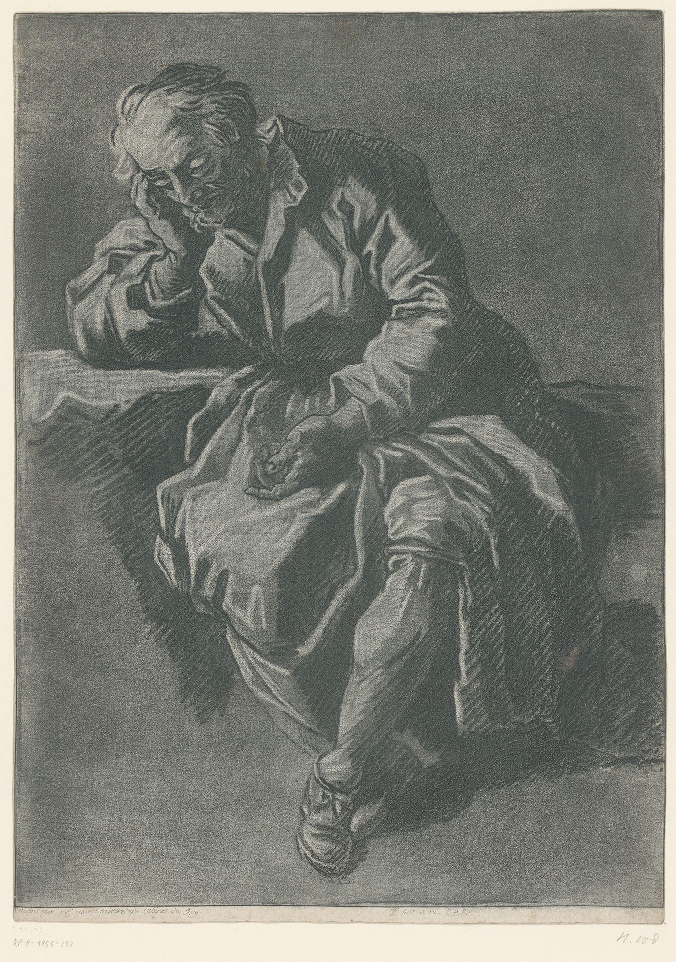 Zittende man by Jean-Charles François